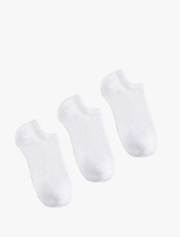 Kadın 3'lü Pamuklu Basic Görünmez Çorap Seti
