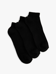 3'lü Pamuklu Basic Patik Çorap Seti