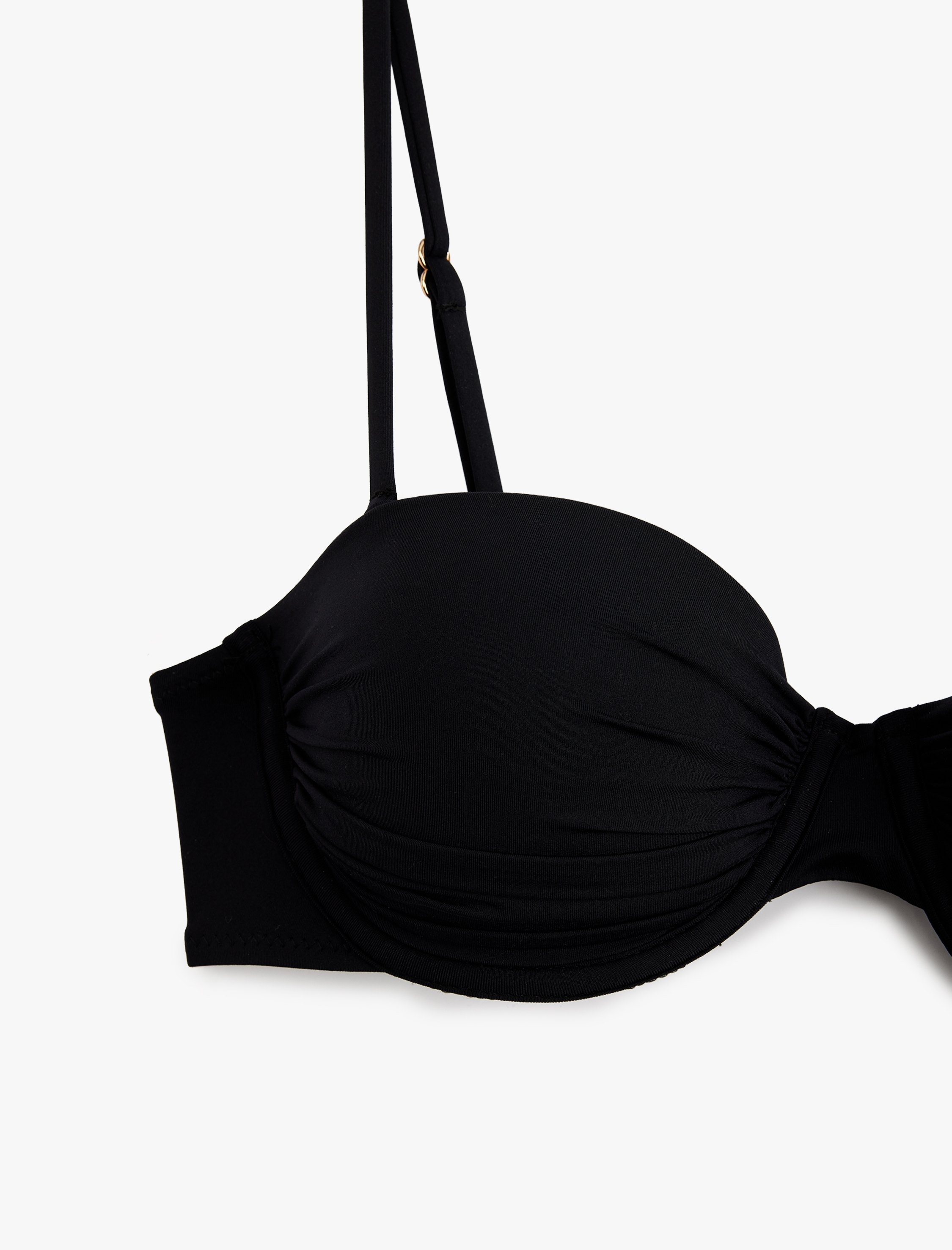   Çıkarılabilir Askılı Balenli Straplez Bikini Üstü