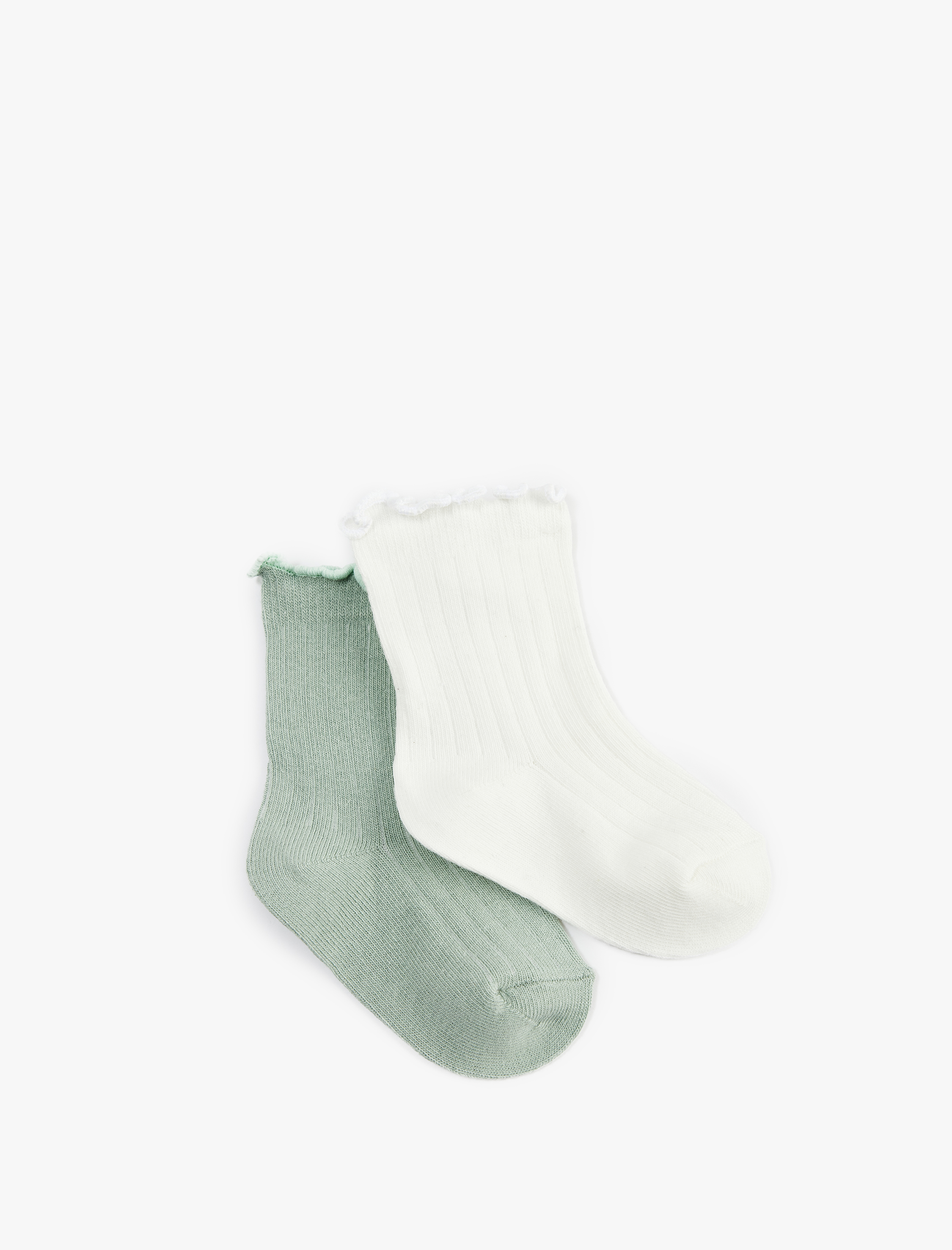  Kız Bebek Pamuklu 2'li Çorap Seti