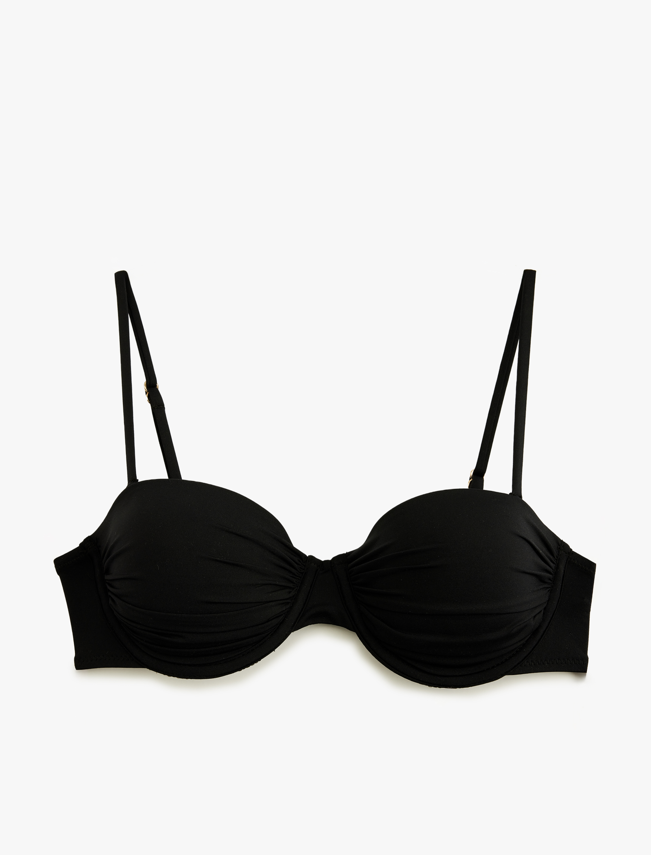   Çıkarılabilir Askılı Balenli Straplez Bikini Üstü