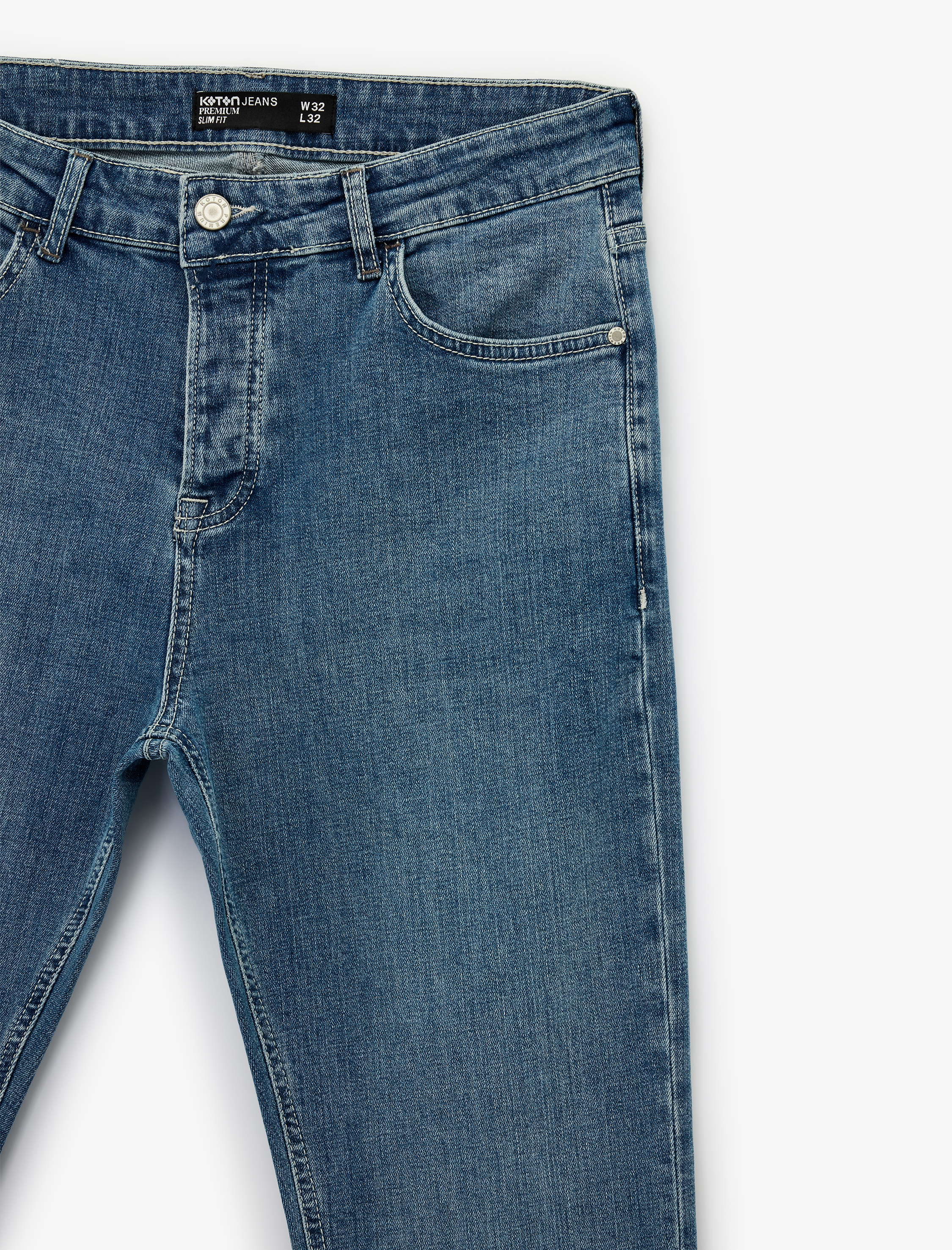   Normal Bel Pamuklu Slim Fit Jean Pantolon - Brad Jean