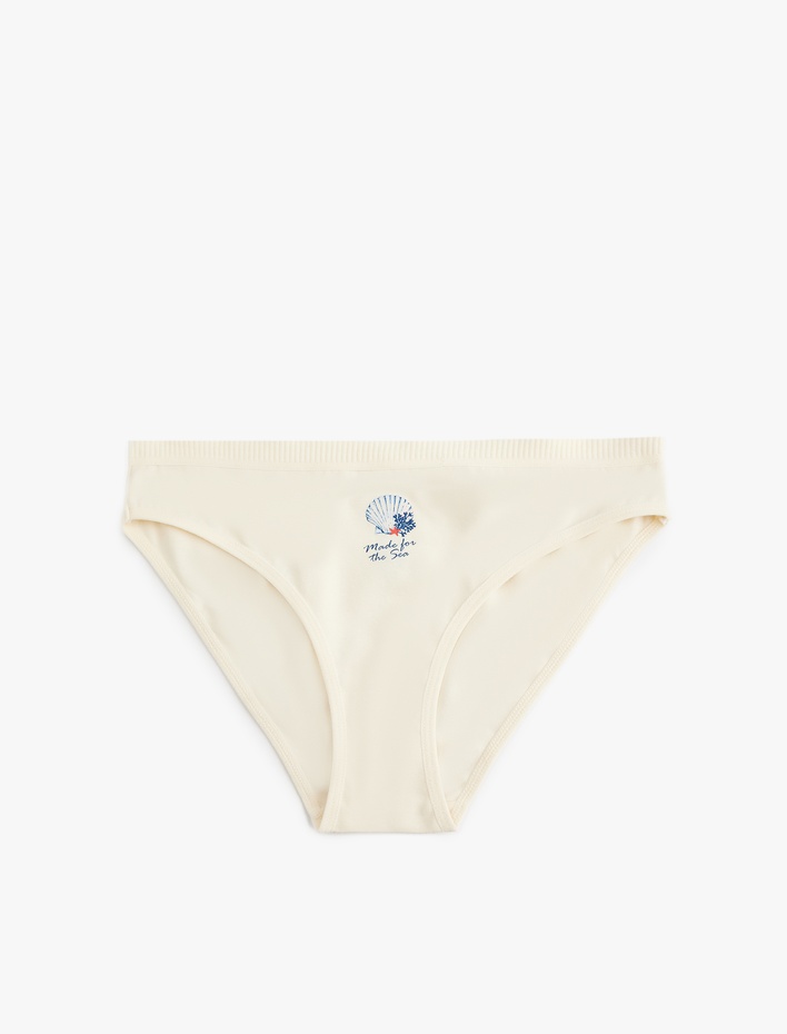  Pamuklu Rahat Kalıp Baskılı Brief Külot