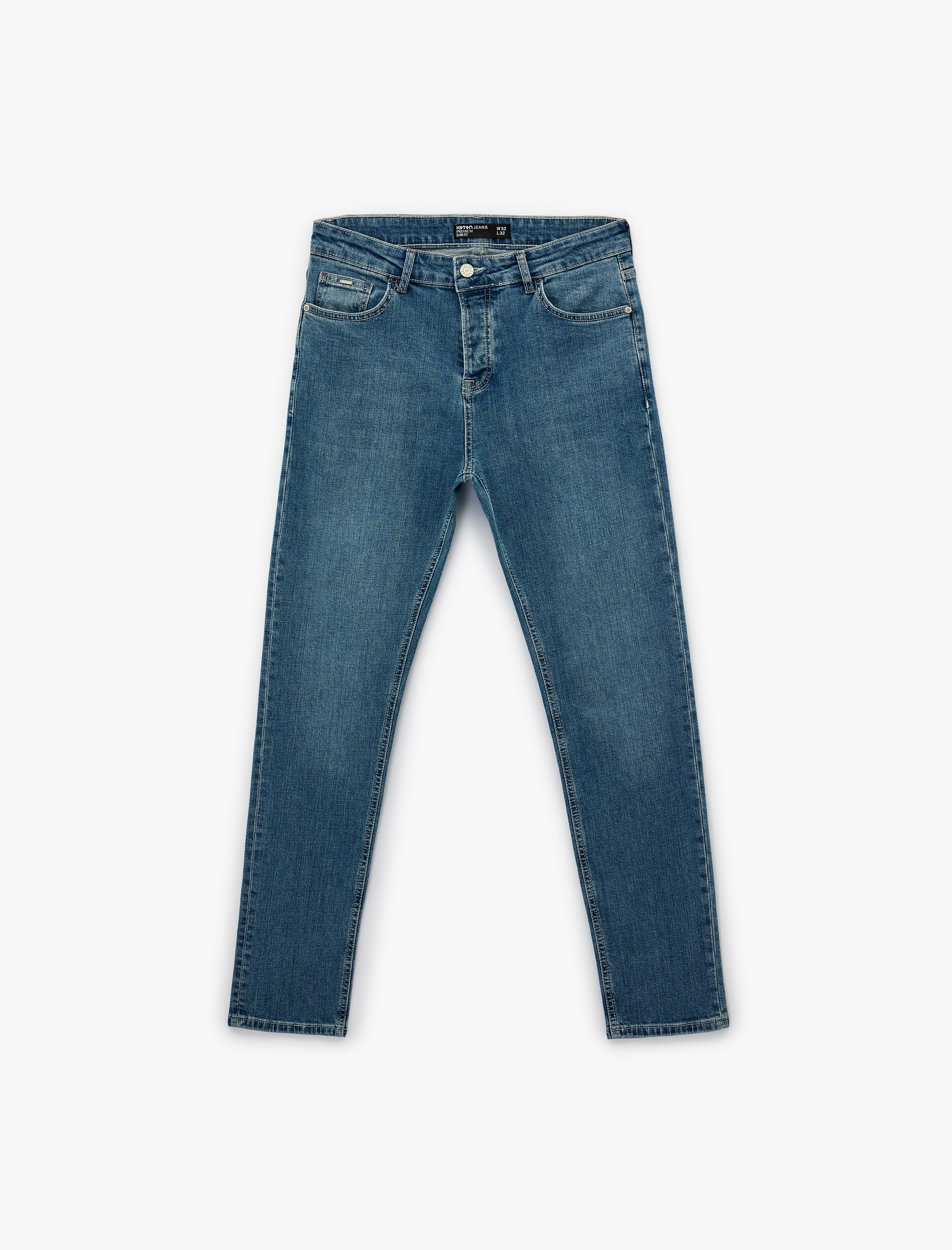   Normal Bel Pamuklu Slim Fit Jean Pantolon - Brad Jean