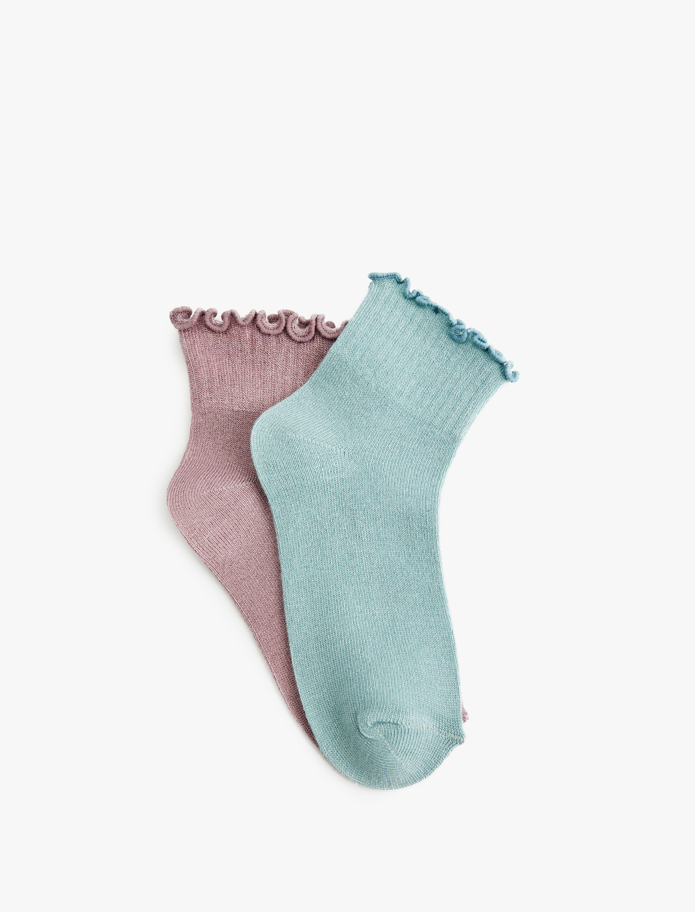  Kız Çocuk Viskon Karışımlı 2'li Çorap Seti
