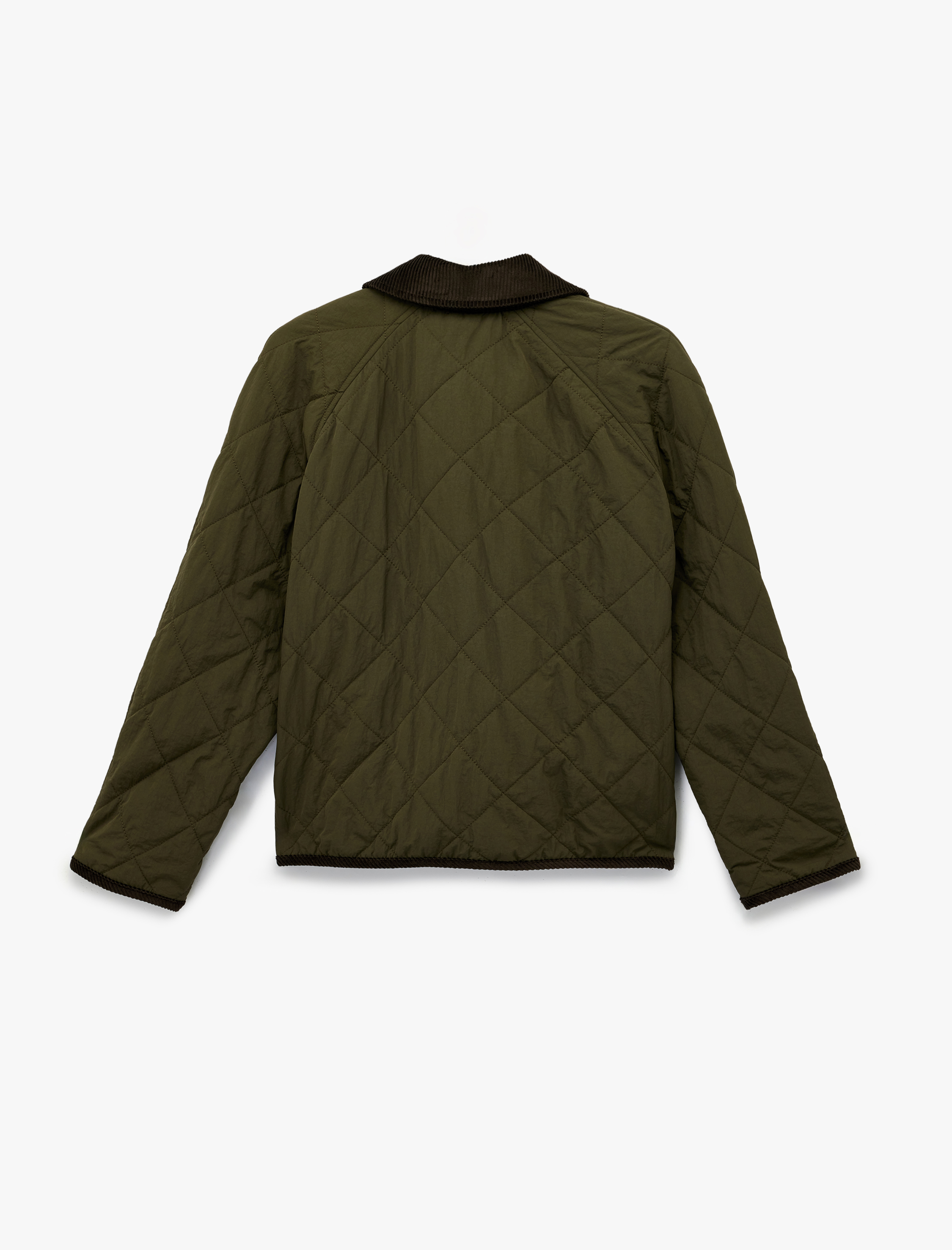   Çıtçıt Düğmeli Cep Detaylı Uzun Kollu Klasik Yaka Kapitone Ceket