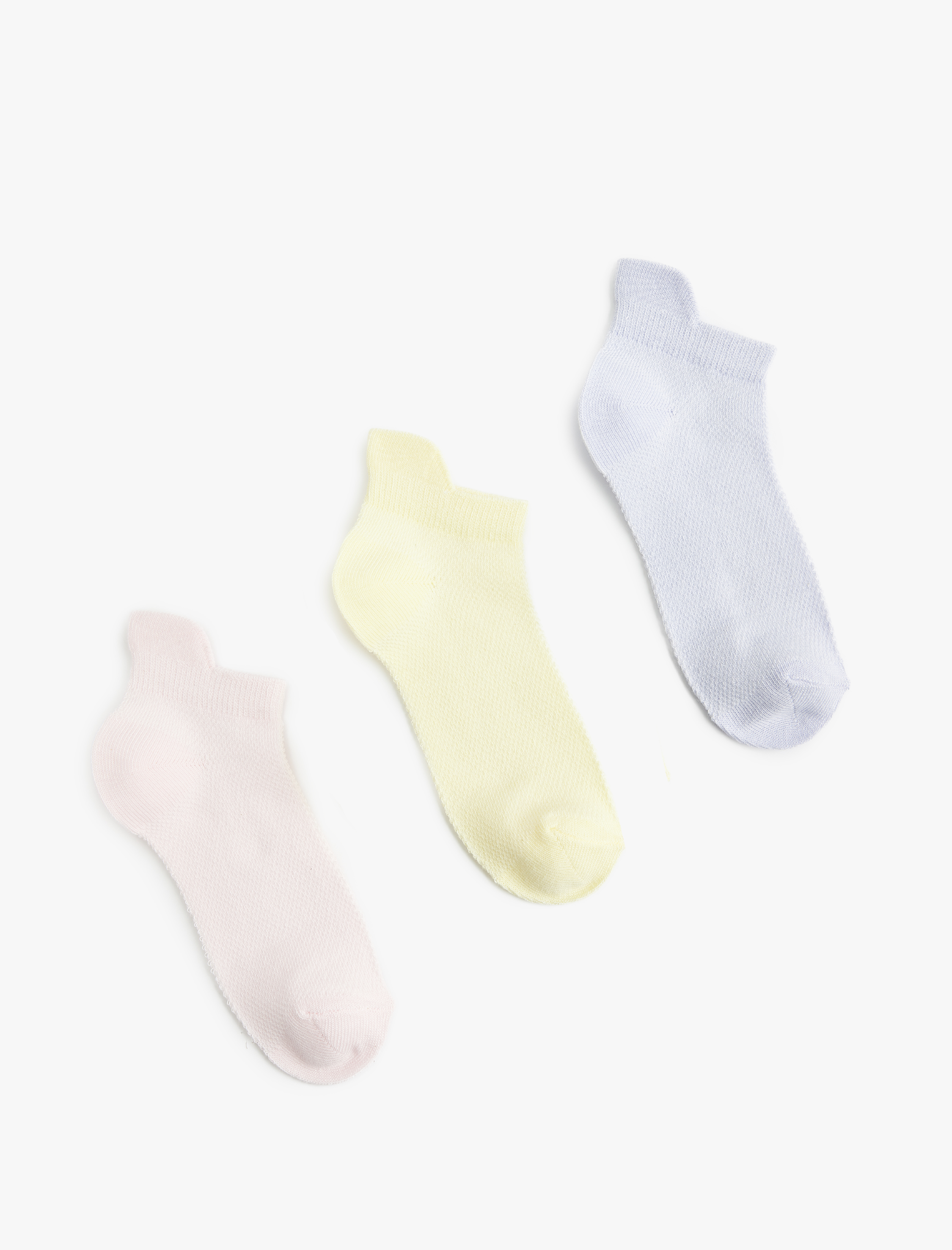  Kız Çocuk Pamuklu Basic 3'lü Patik Çorap Seti