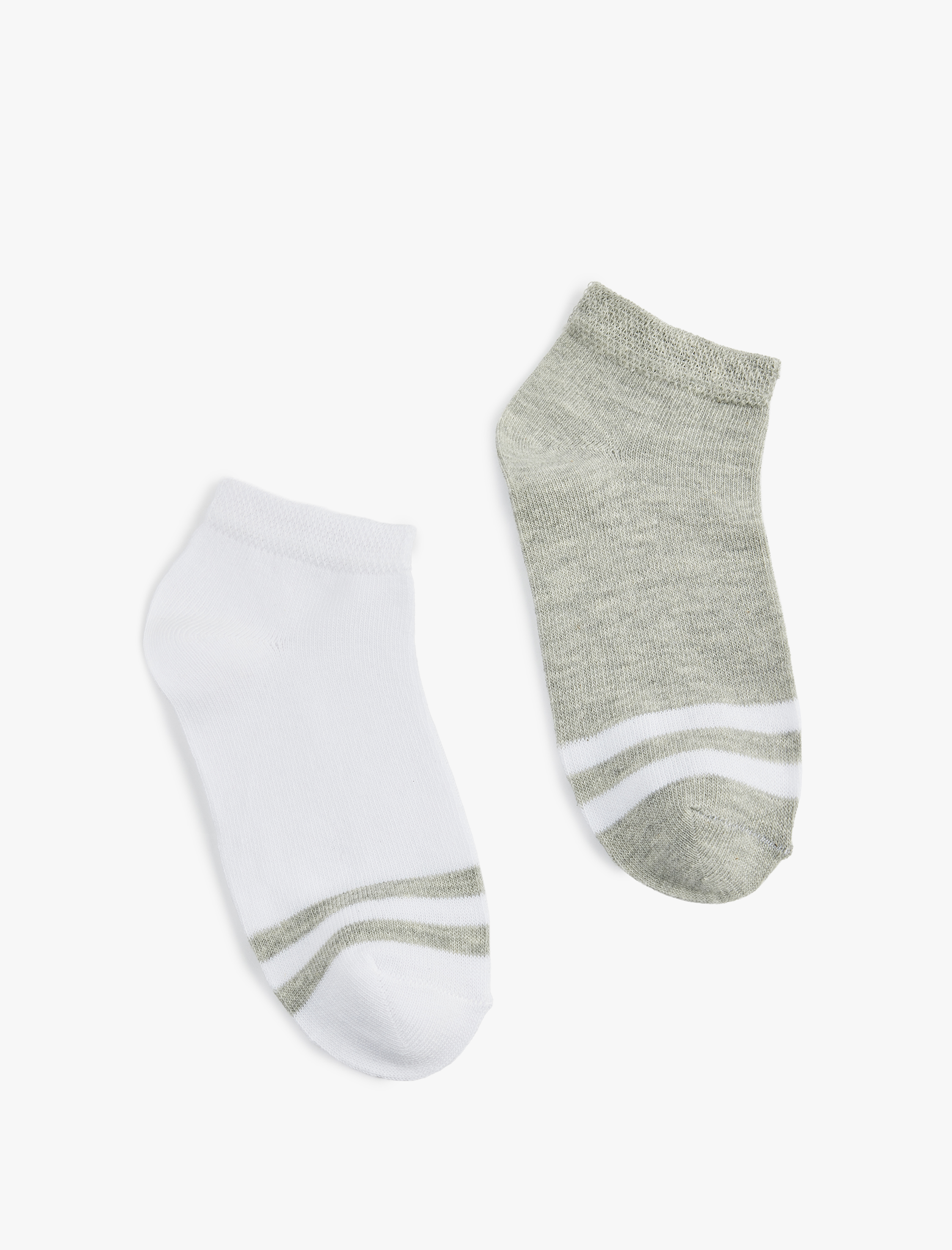  Erkek Çocuk Pamuklu Çizgili 2'li Çorap Seti