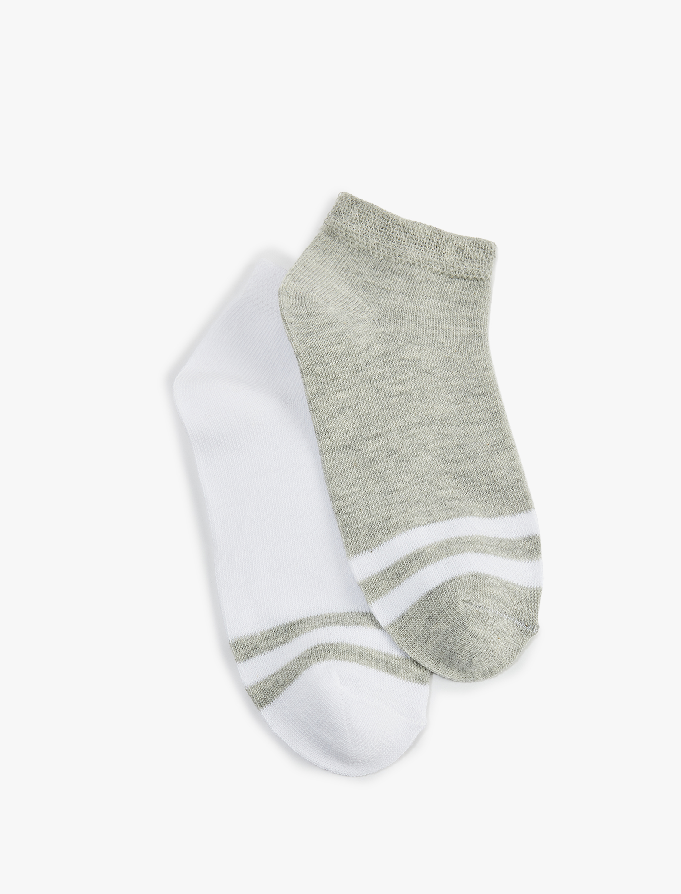  Erkek Çocuk Pamuklu Çizgili 2'li Çorap Seti