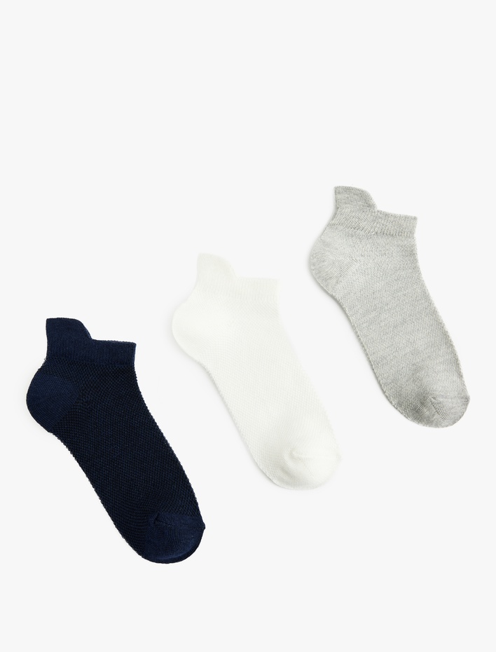 Erkek Çocuk Pamuklu 3'lü Patik Çorap Seti