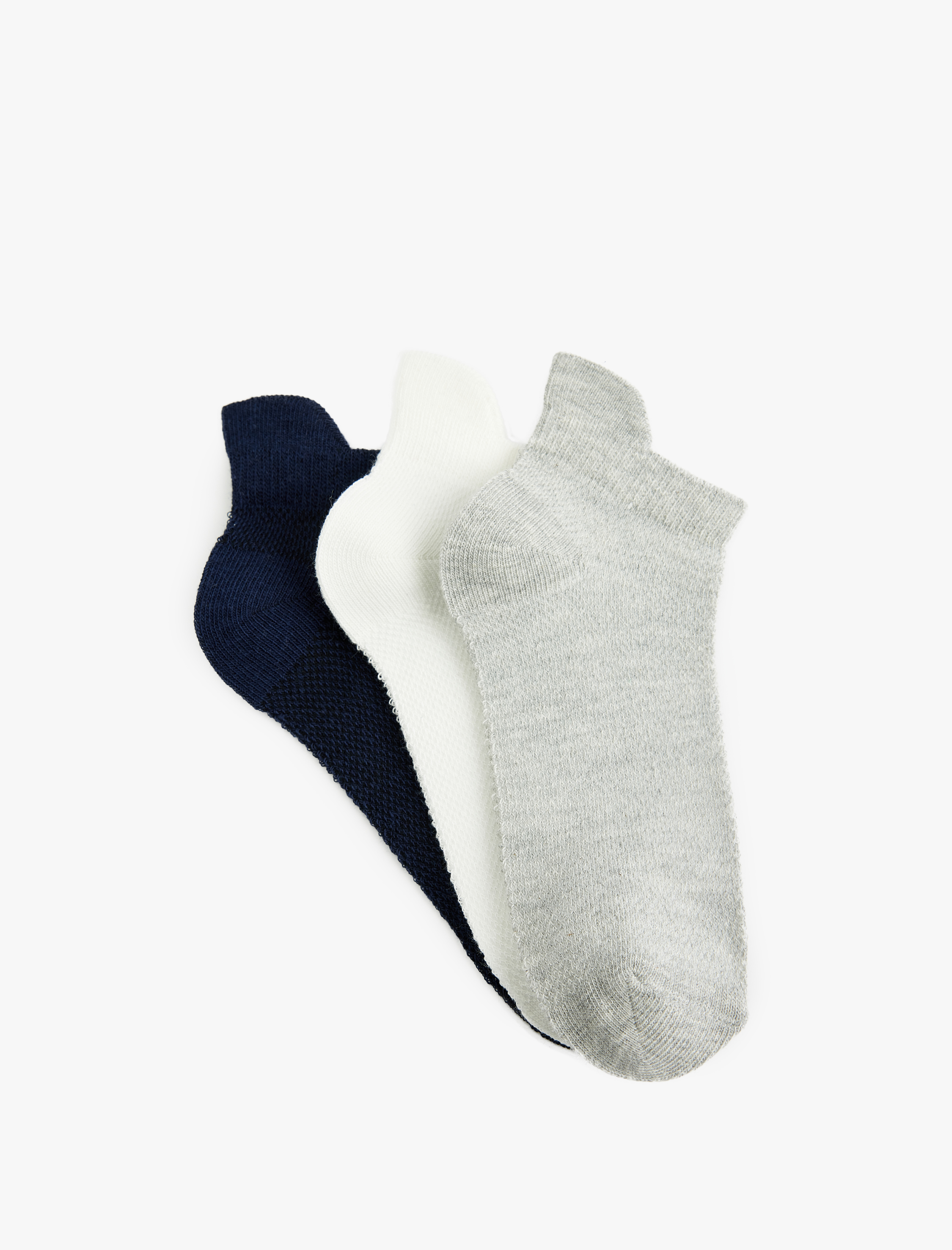  Erkek Çocuk Pamuklu 3'lü Patik Çorap Seti