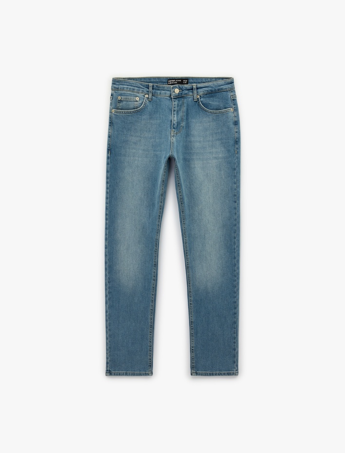  Normal Bel Cepli Slim Fit Jean Pantolon - Brad Jean