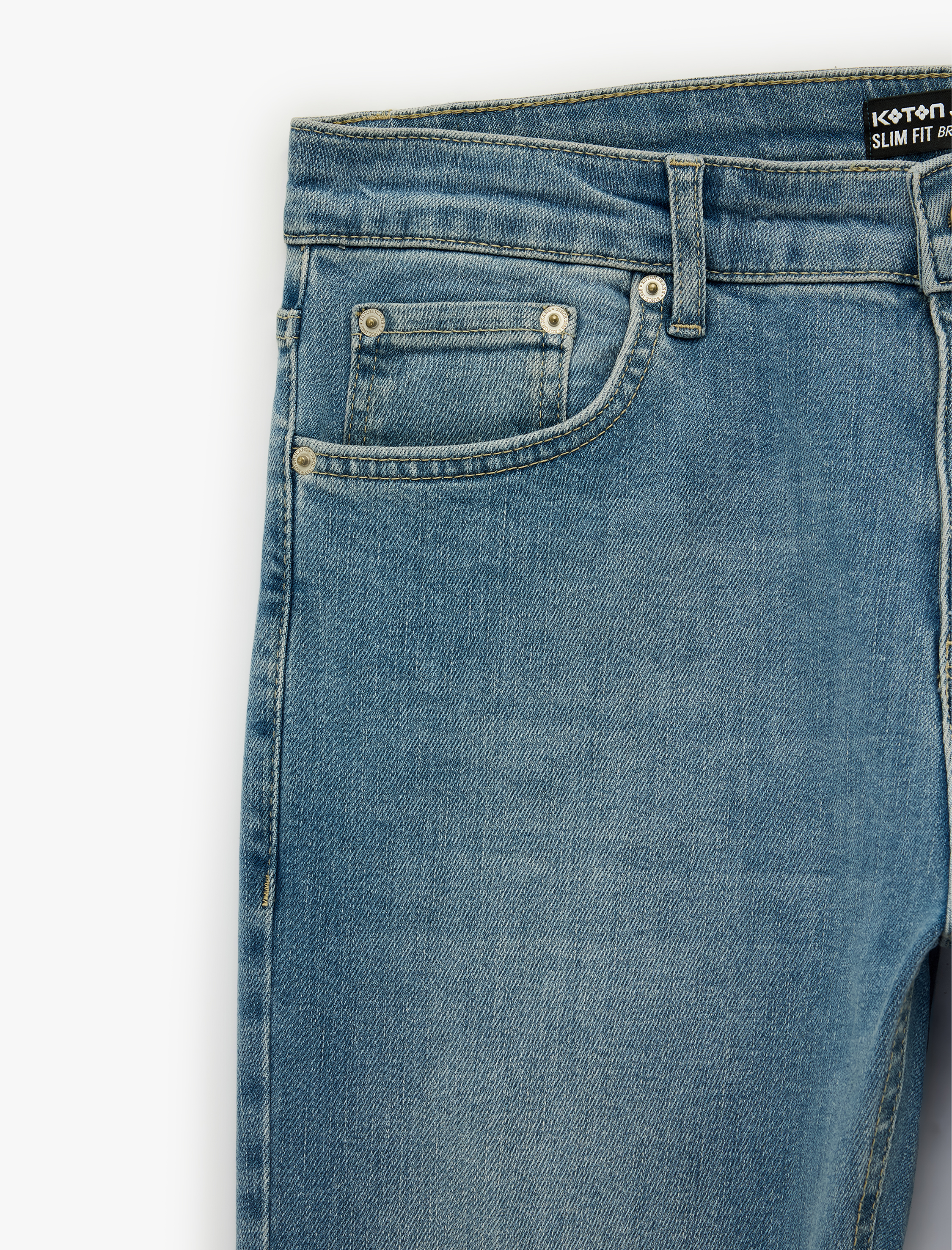   Normal Bel Cepli Slim Fit Jean Pantolon - Brad Jean