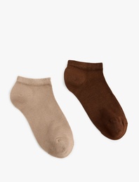 Modal Karışımlı 2'li Patik Çorap Seti