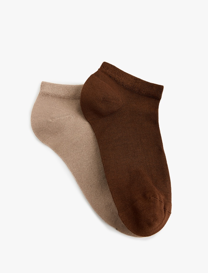 Kadın Modal Karışımlı 2'li Patik Çorap Seti