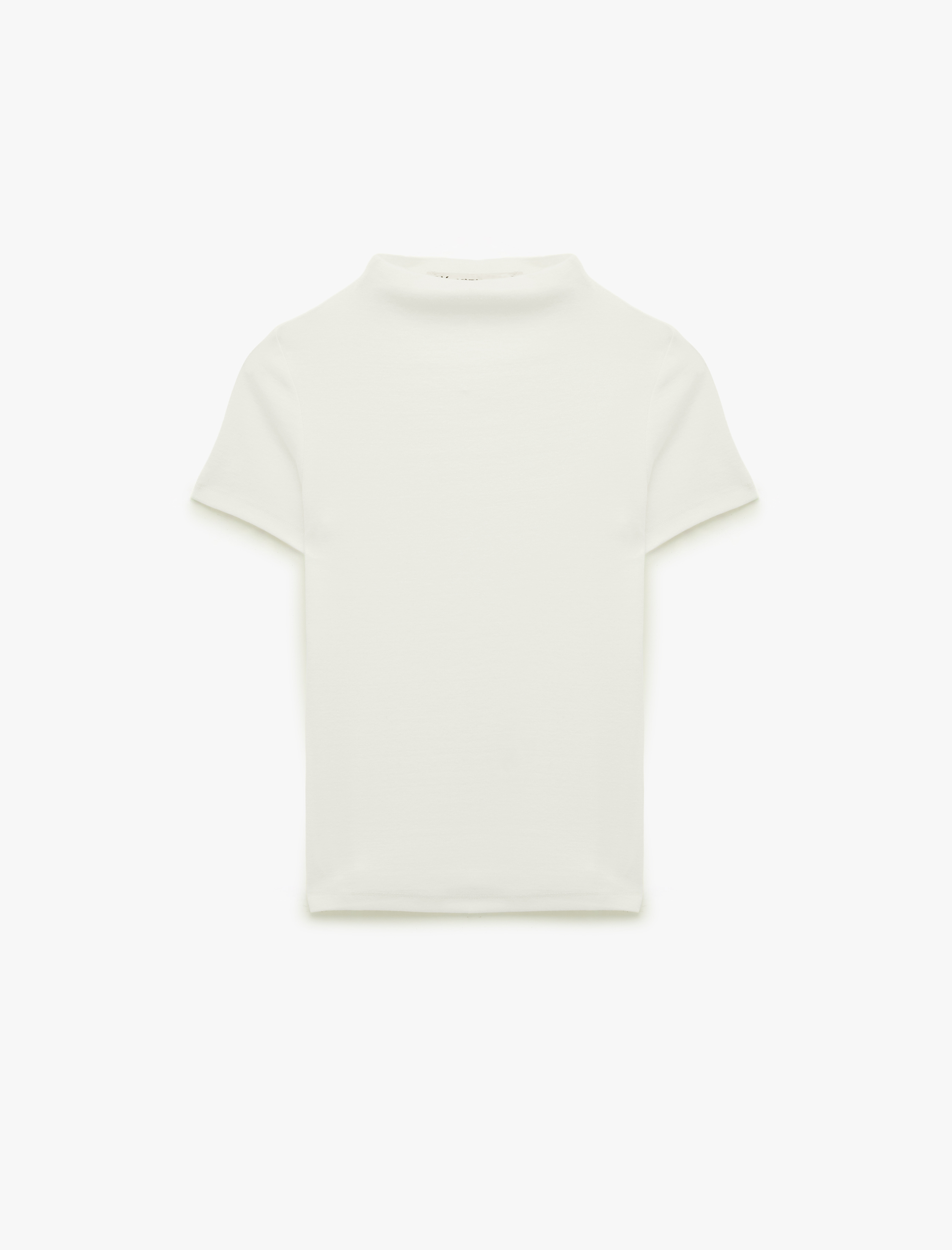   Modal Karışımlı Slim Fit Kısa Kollu Dik Yaka Tişört