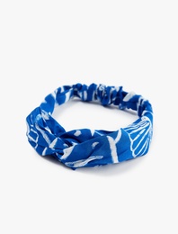 Düğüm Detaylı Desenl Saç Bandı