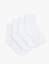 Pamuklu 4'lü Basic Çorap Seti