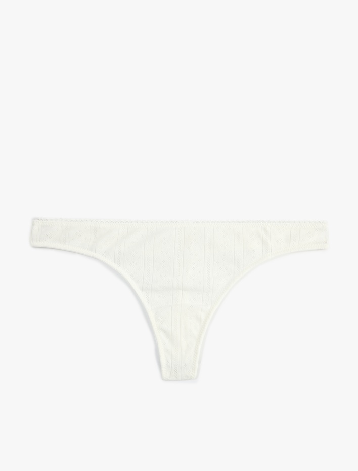  Rahat Kalıp Detaylı Pamuklu String Külot