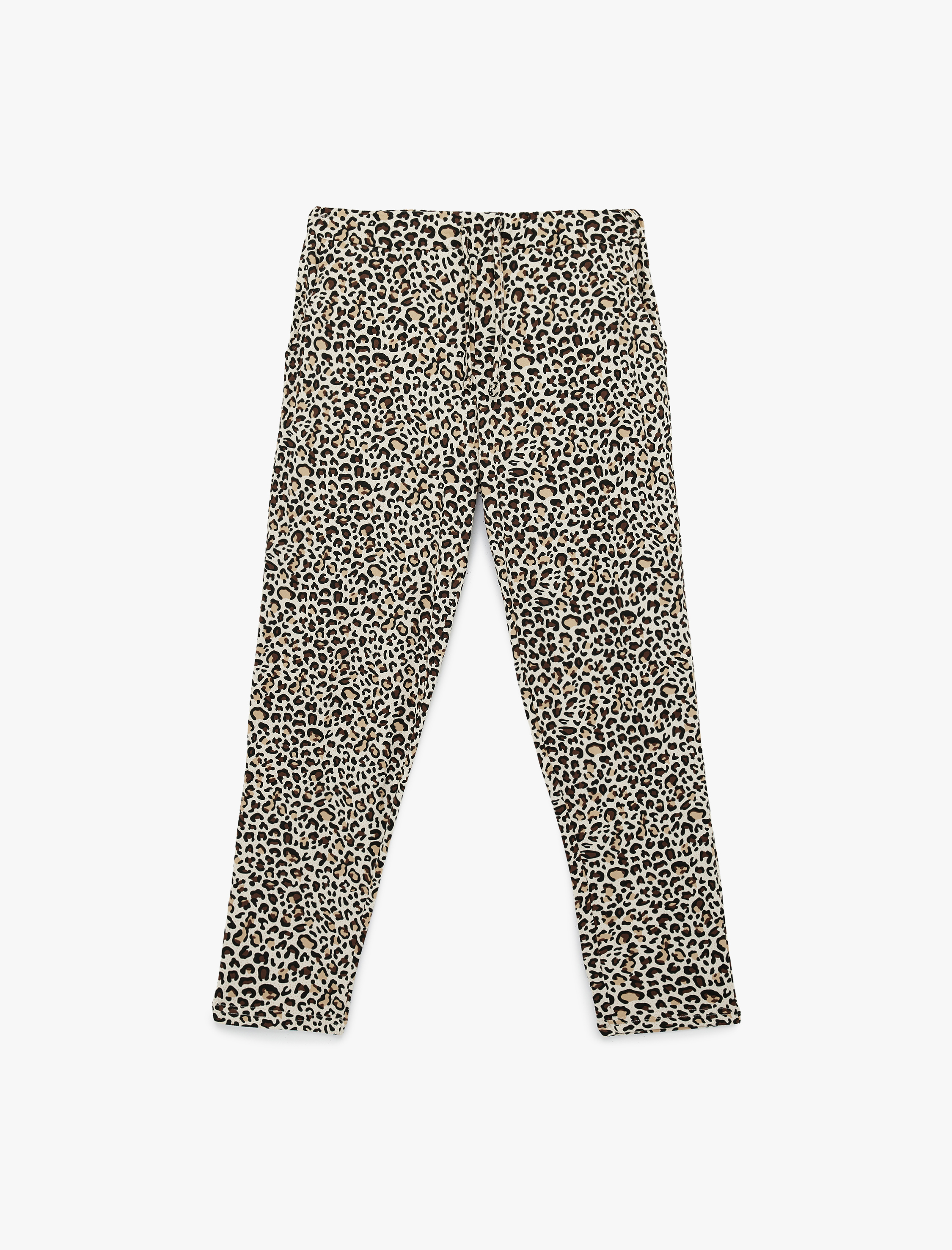   Rahat Kalıp Cepli Leopar Desenli Pijama Altı