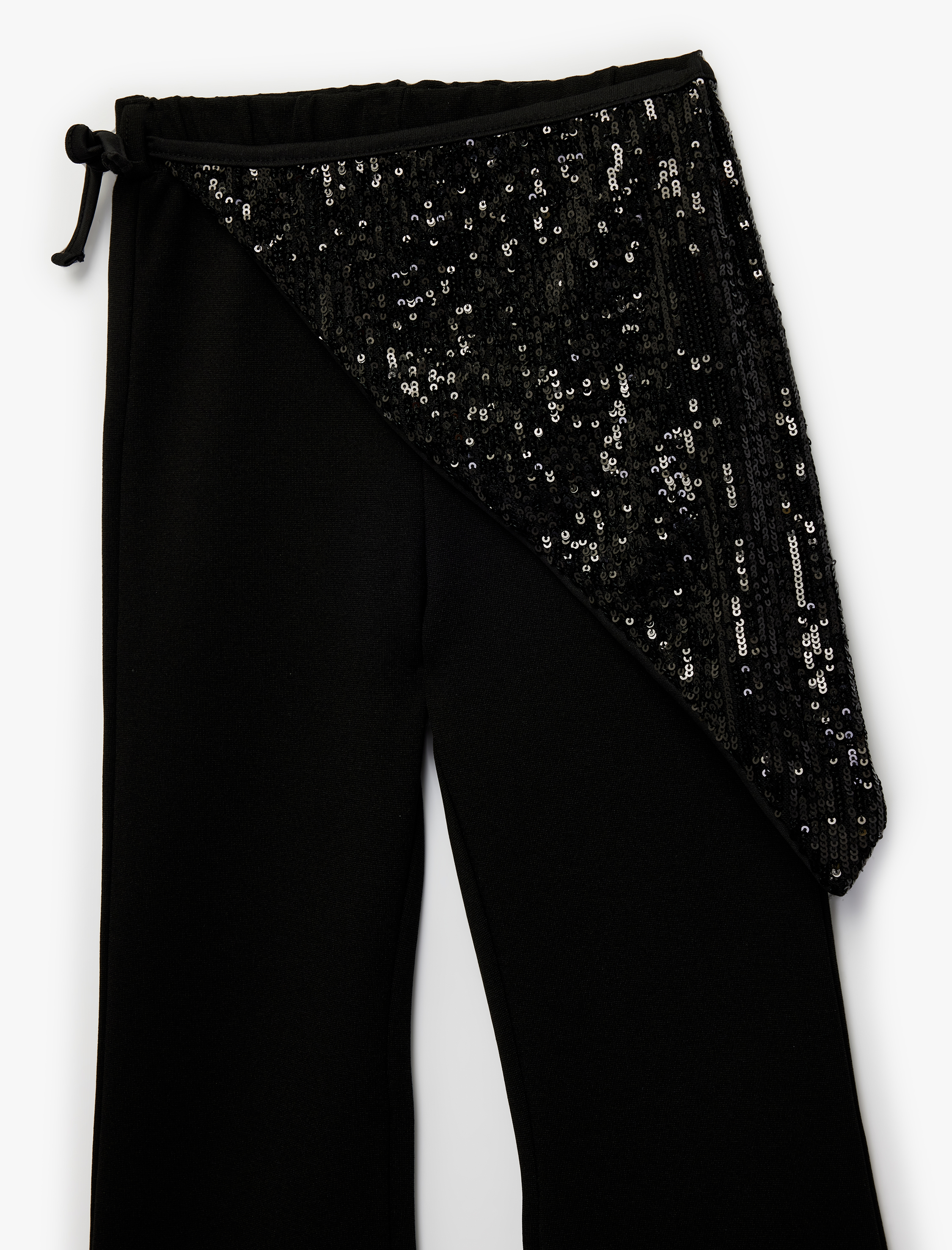  Kız Çocuk Pul Payet Detaylı Beli Lastikli Pantolon