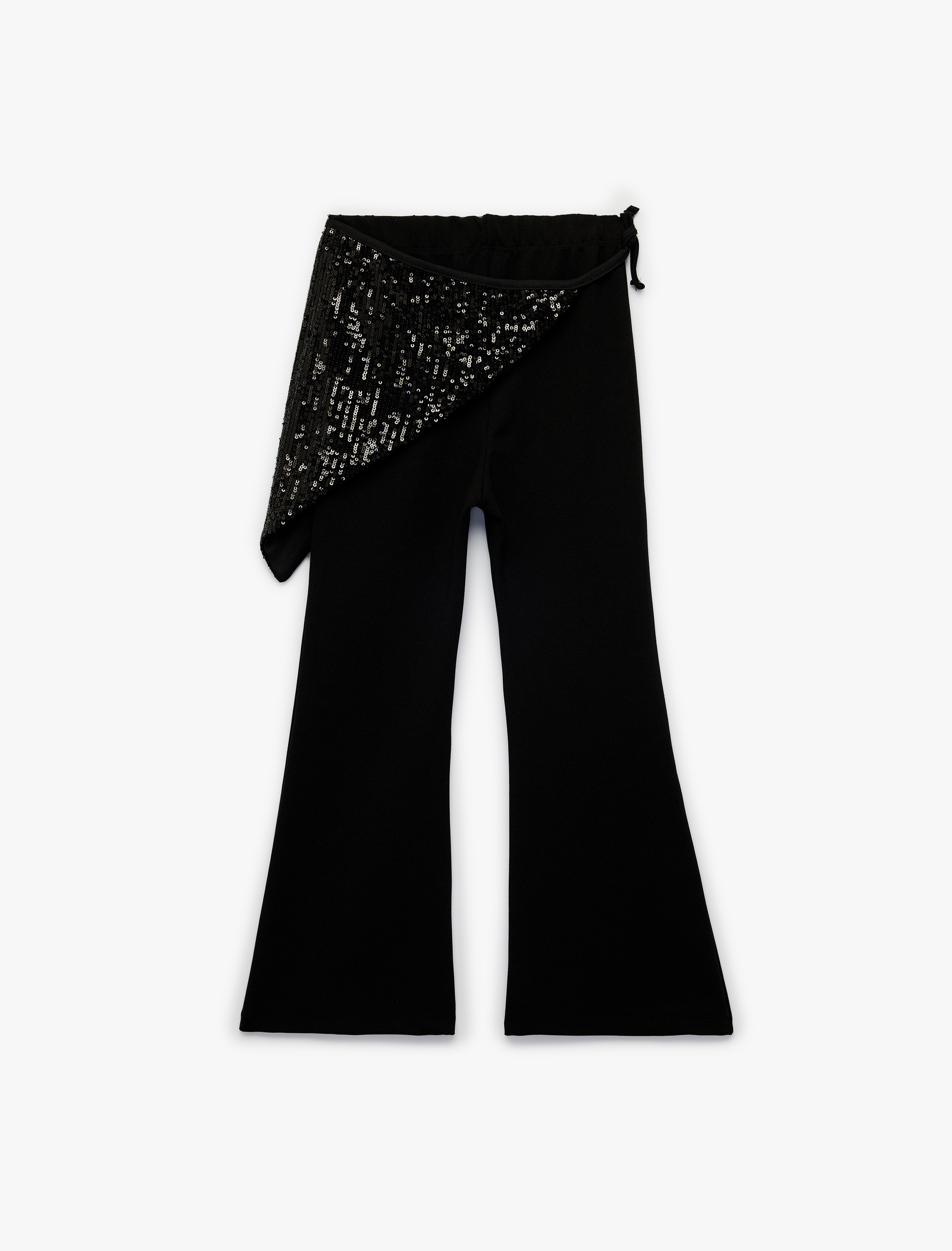  Kız Çocuk Pul Payet Detaylı Beli Lastikli Pantolon