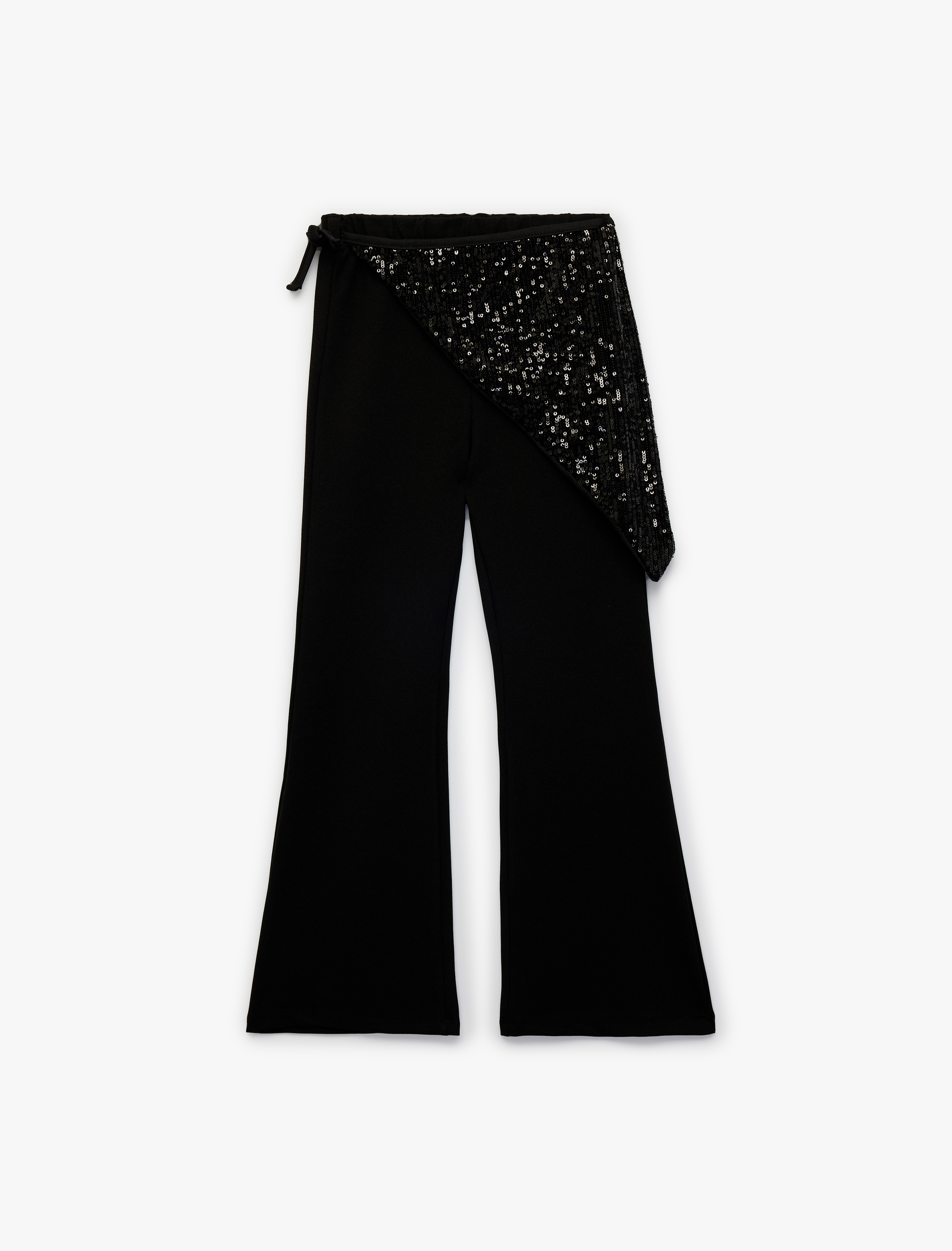  Kız Çocuk Pul Payet Detaylı Beli Lastikli Pantolon