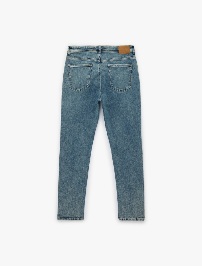  Pamuklu Normal Bel Slim Fit Jean Pantolon - Brad Jean