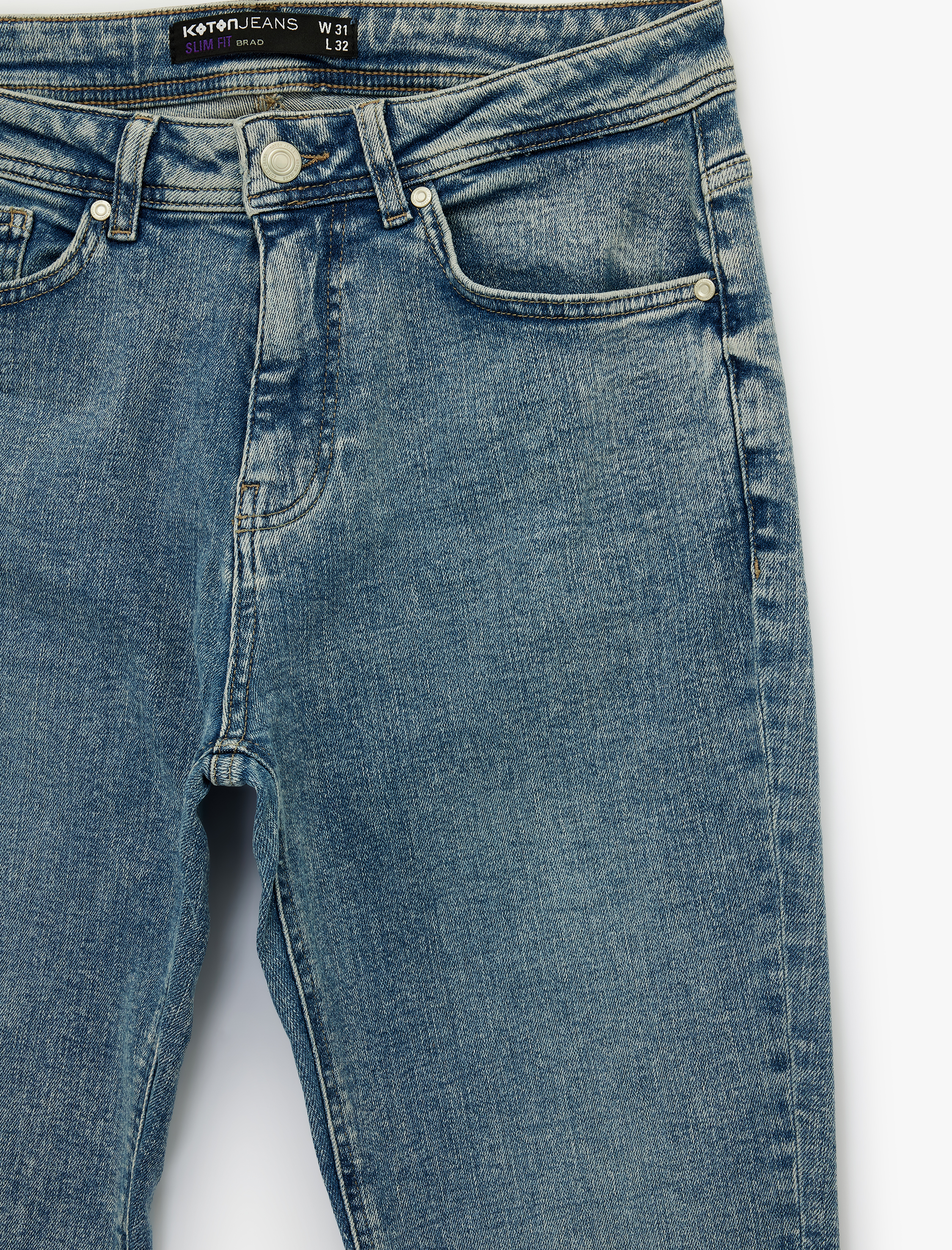   Pamuklu Normal Bel Slim Fit Jean Pantolon - Brad Jean