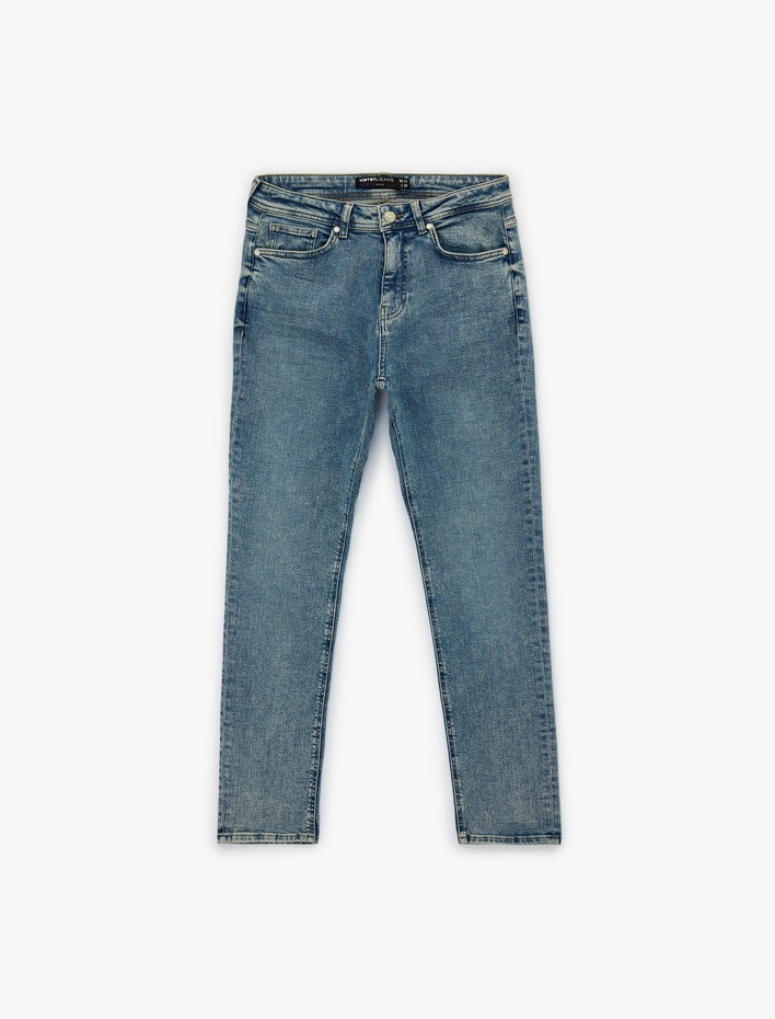  Pamuklu Normal Bel Slim Fit Jean Pantolon - Brad Jean