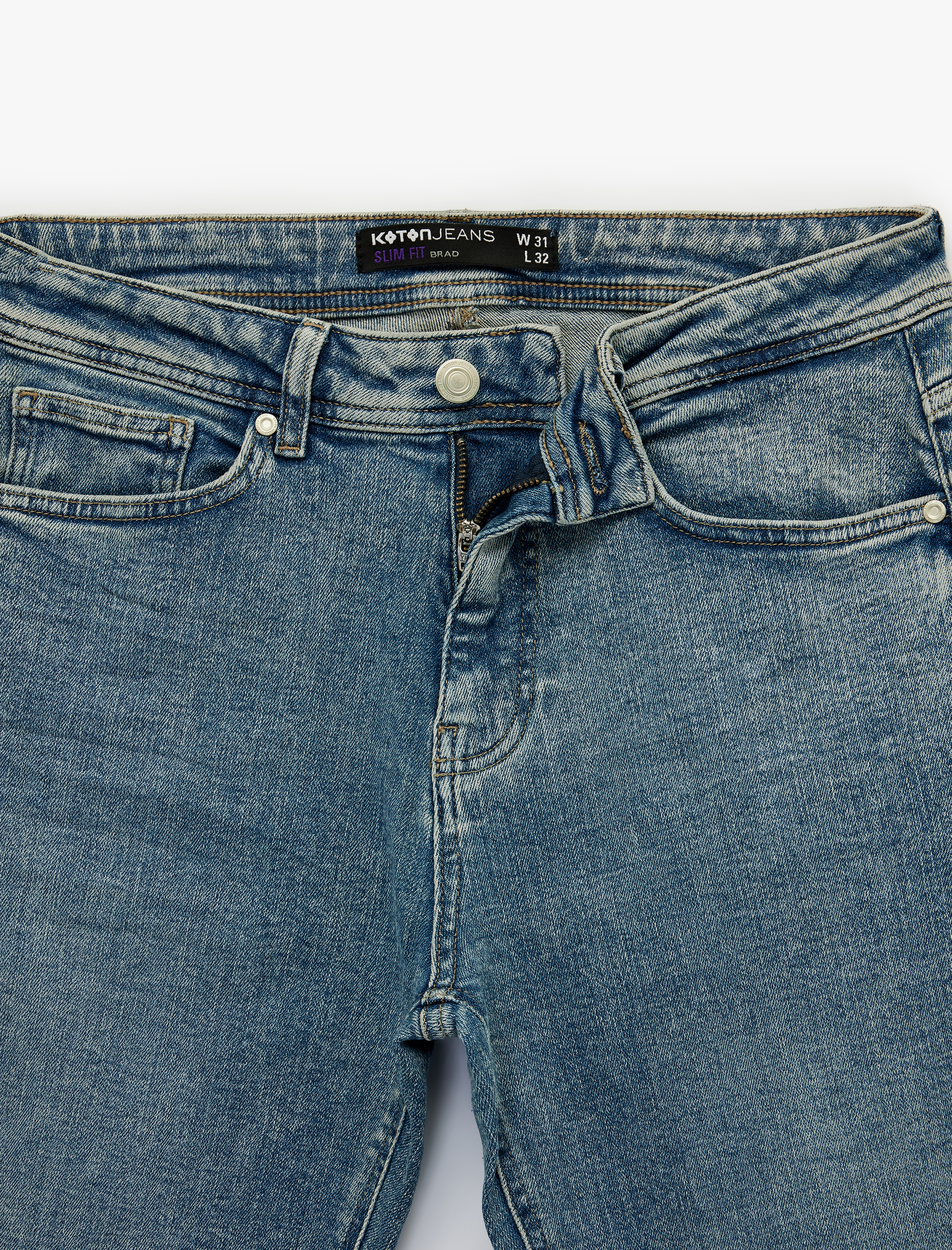   Pamuklu Normal Bel Slim Fit Jean Pantolon - Brad Jean