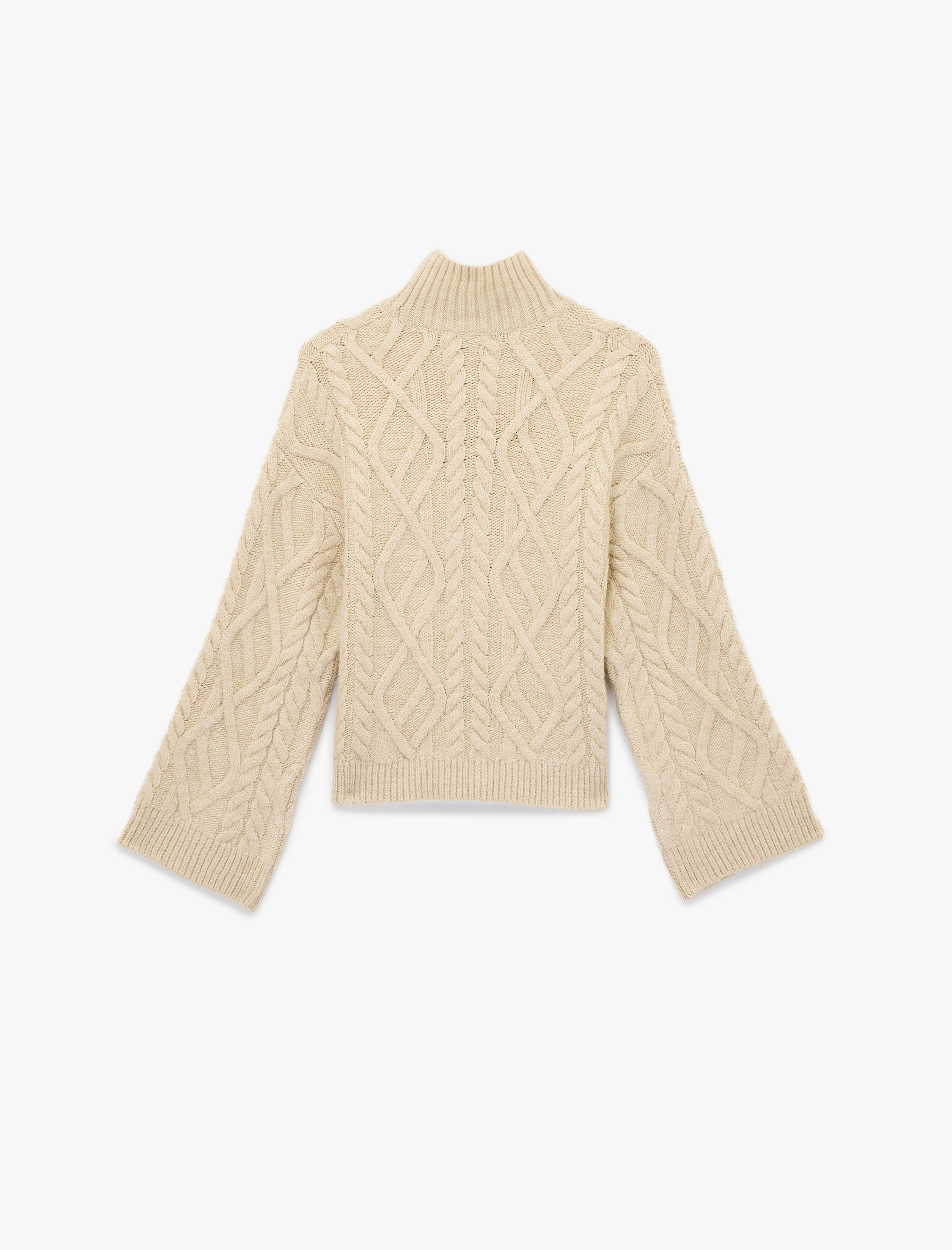   Koton X Şahika Ercümen - Uzun Kollu Balıkçı Yaka Saç Örgü Kazak