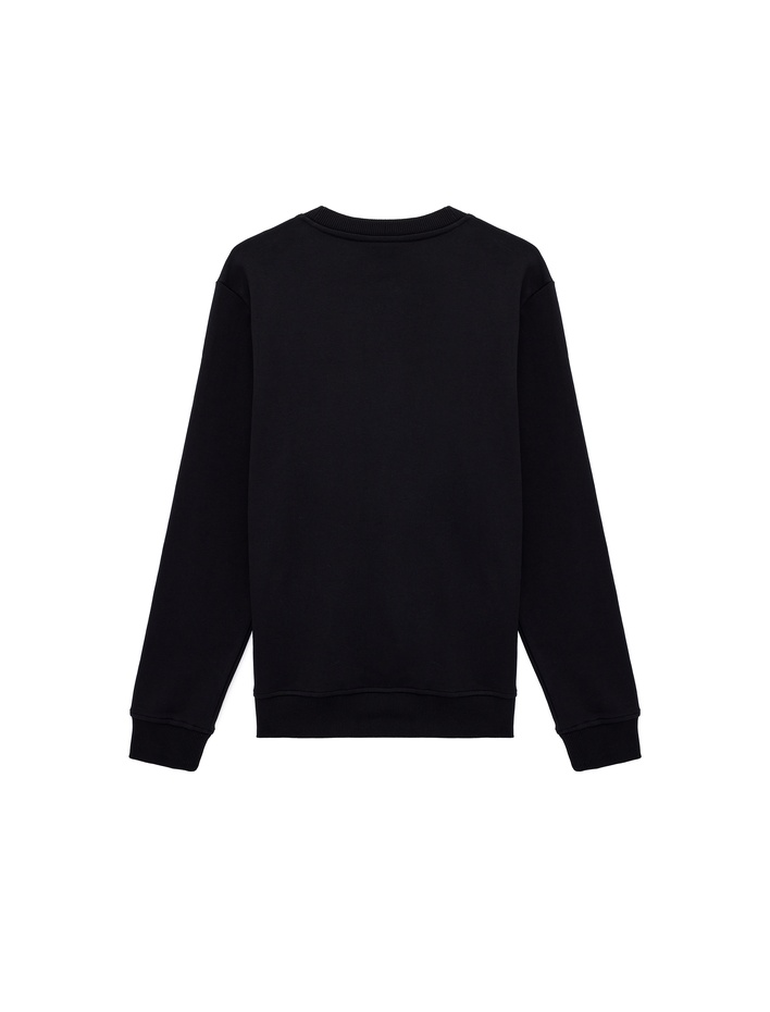  Uzun Kollu Bisiklet Yaka Pamuklu Baskılı Sweatshirt