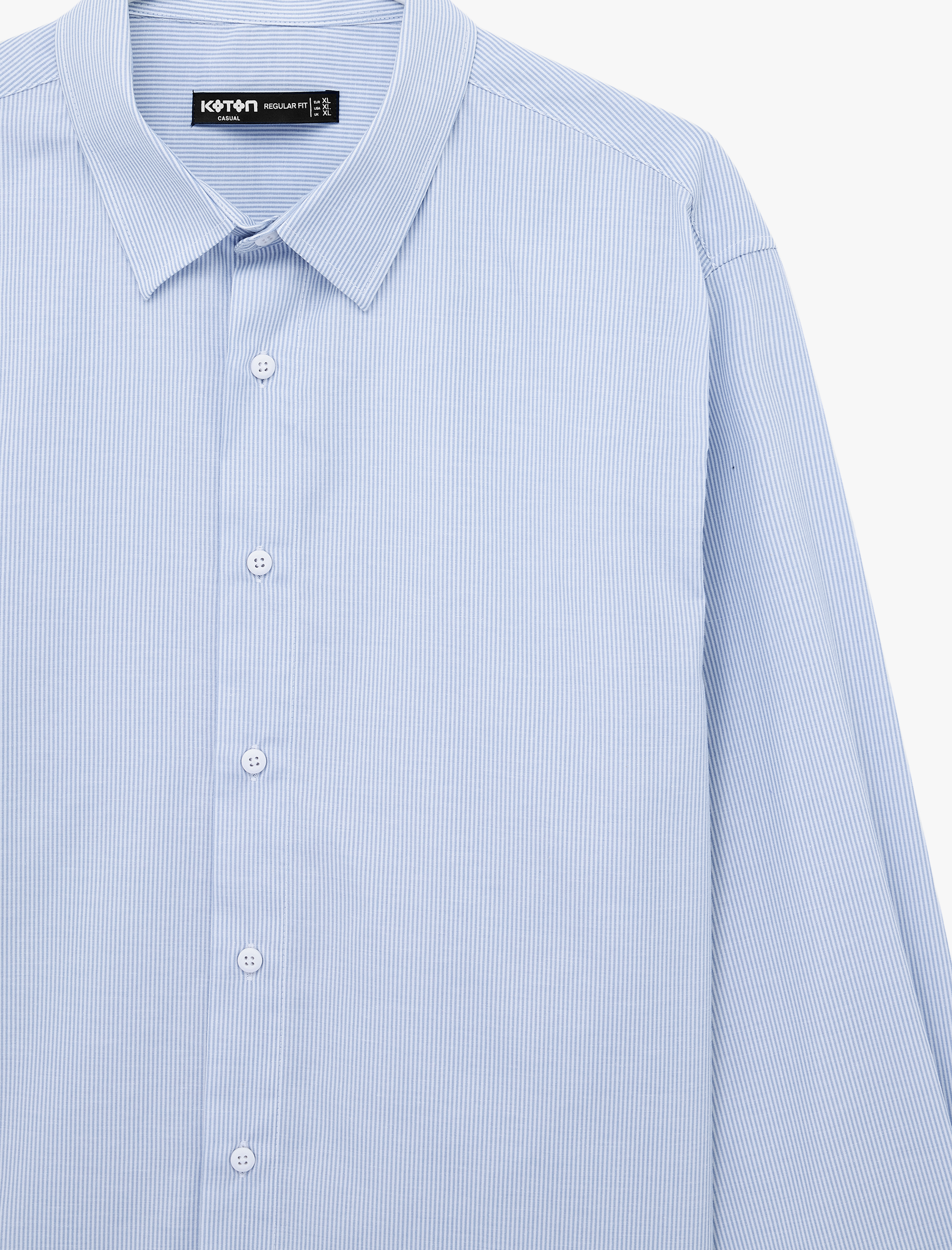   Regular Fit Klasik Yaka Düğmeli Uzun Kollu Gömlek