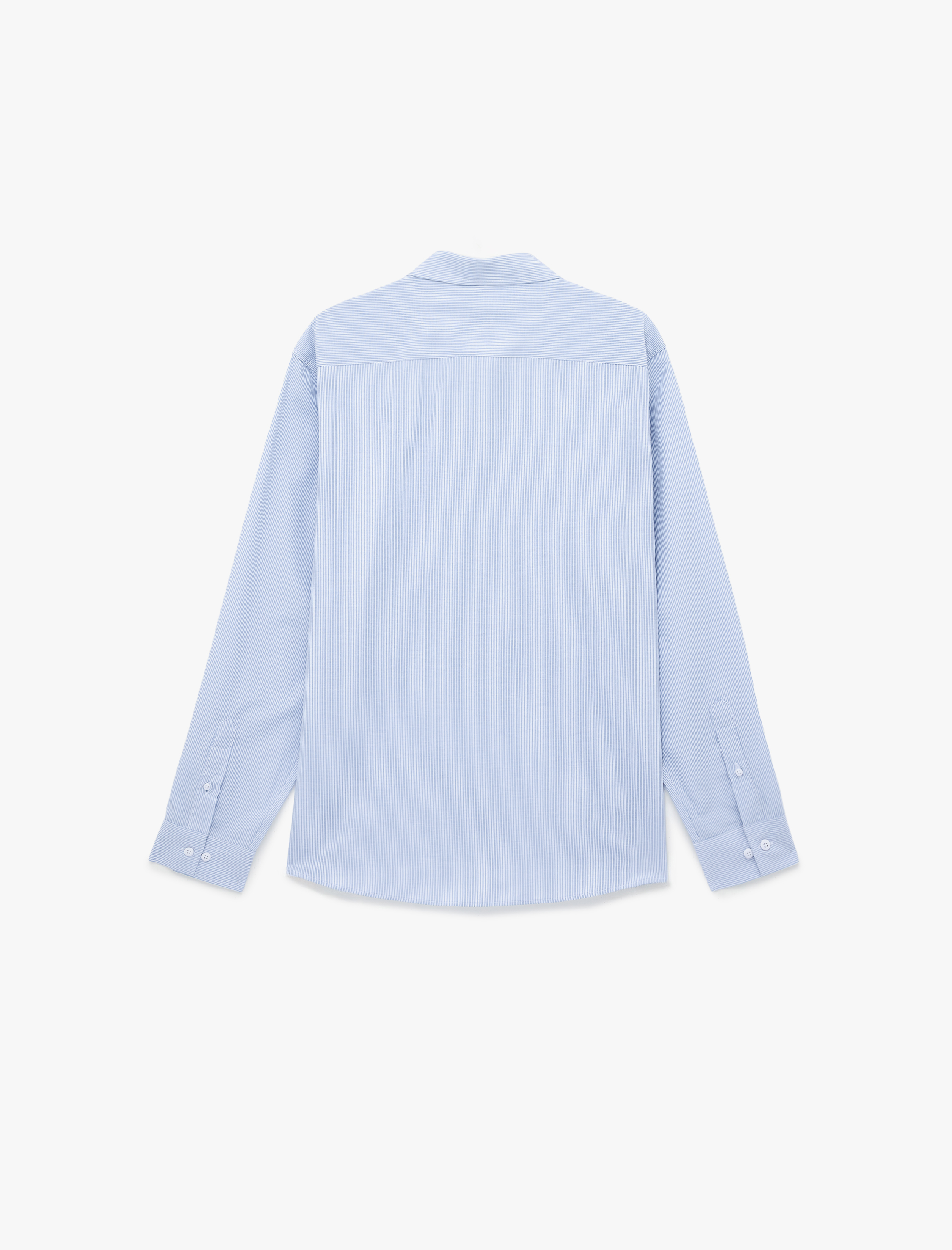   Regular Fit Klasik Yaka Düğmeli Uzun Kollu Gömlek