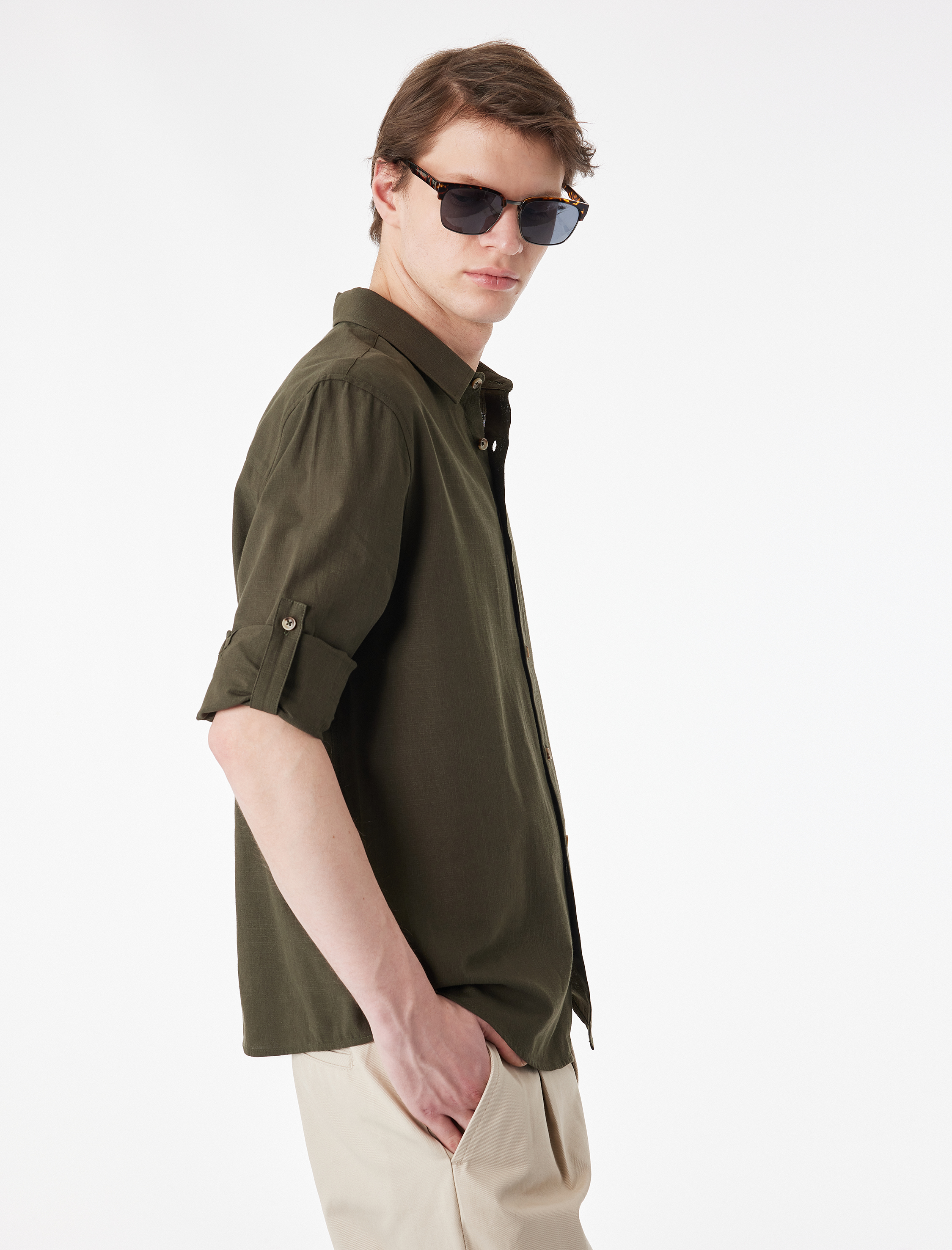   Pamuklu Regular Fit Uzun Kollu Klasik Gömlek