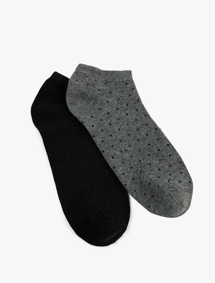 Erkek 2'li Pamuklu Patik Çorap Seti