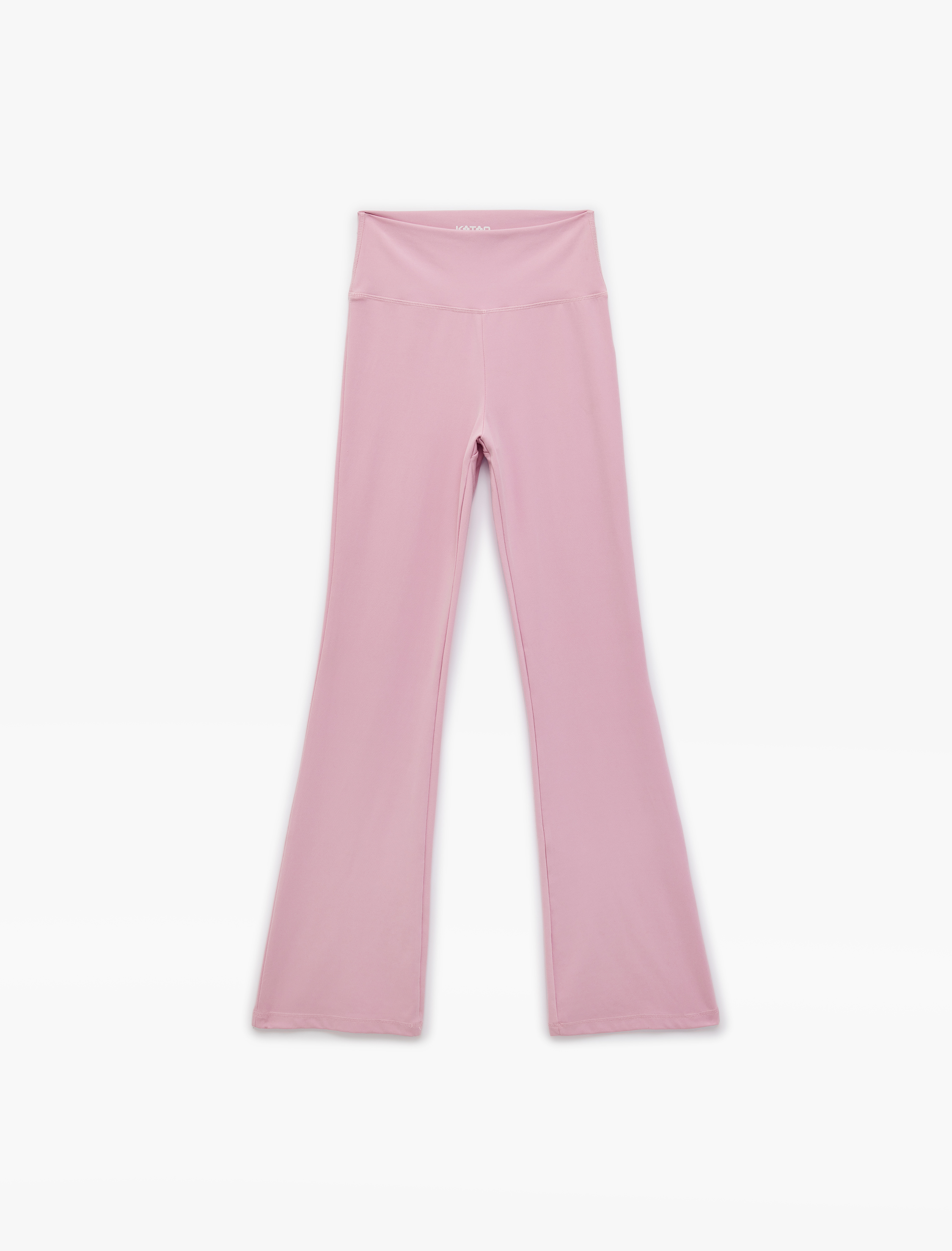   Yüksek Bel Slim Fit İspanyol Paça Spor Tayt