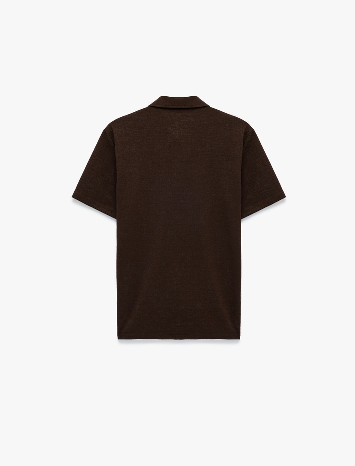  Regular Fit Kısa Kollu Düğmeli Polo Yaka Tişört