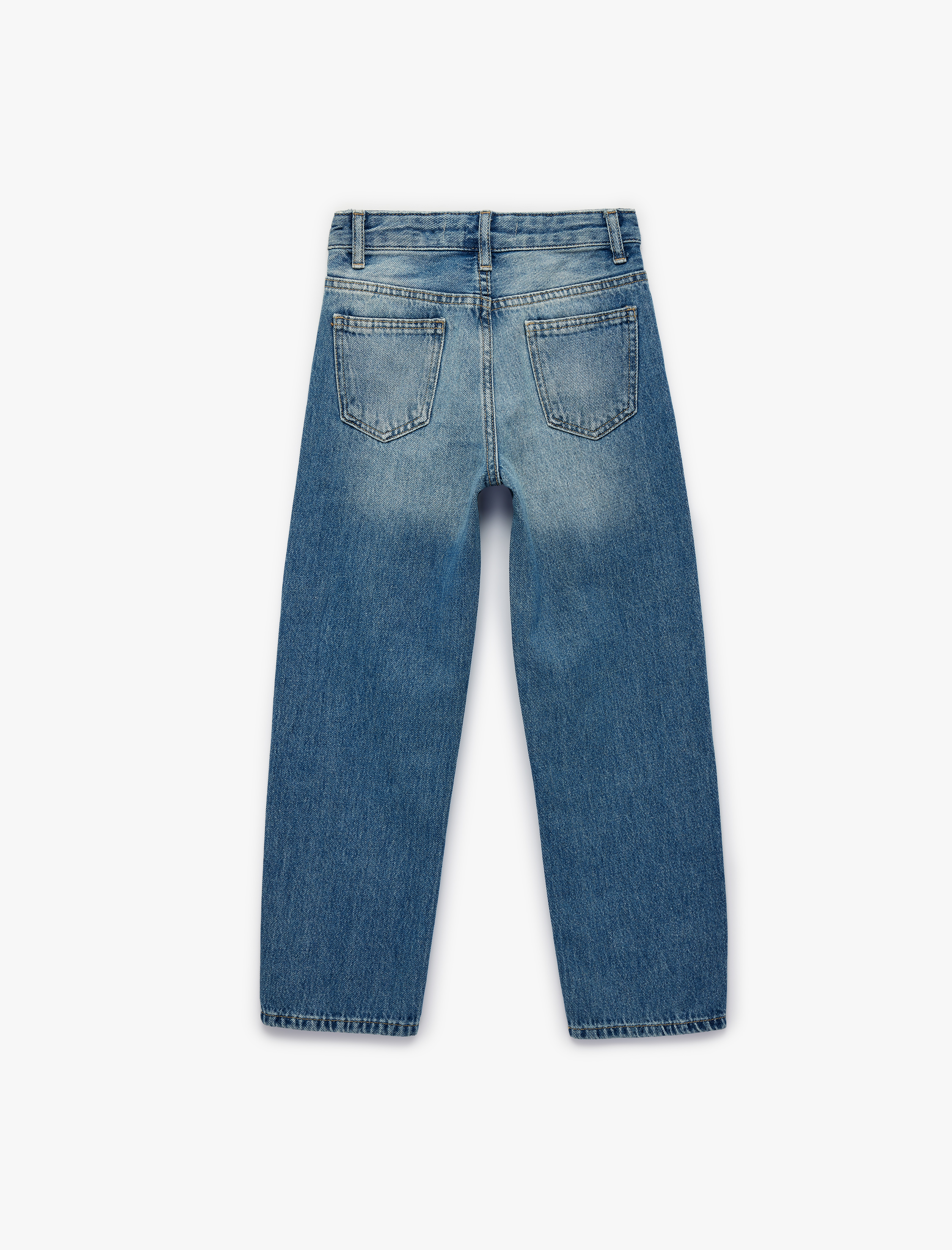  Erkek Çocuk Pamuklu Cepli Rahat Kesim Denim Pantolon