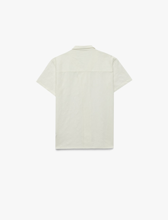 Erkek Çocuk Pamuklu Devrik Yaka Basic Kısa Kollu Gömlek