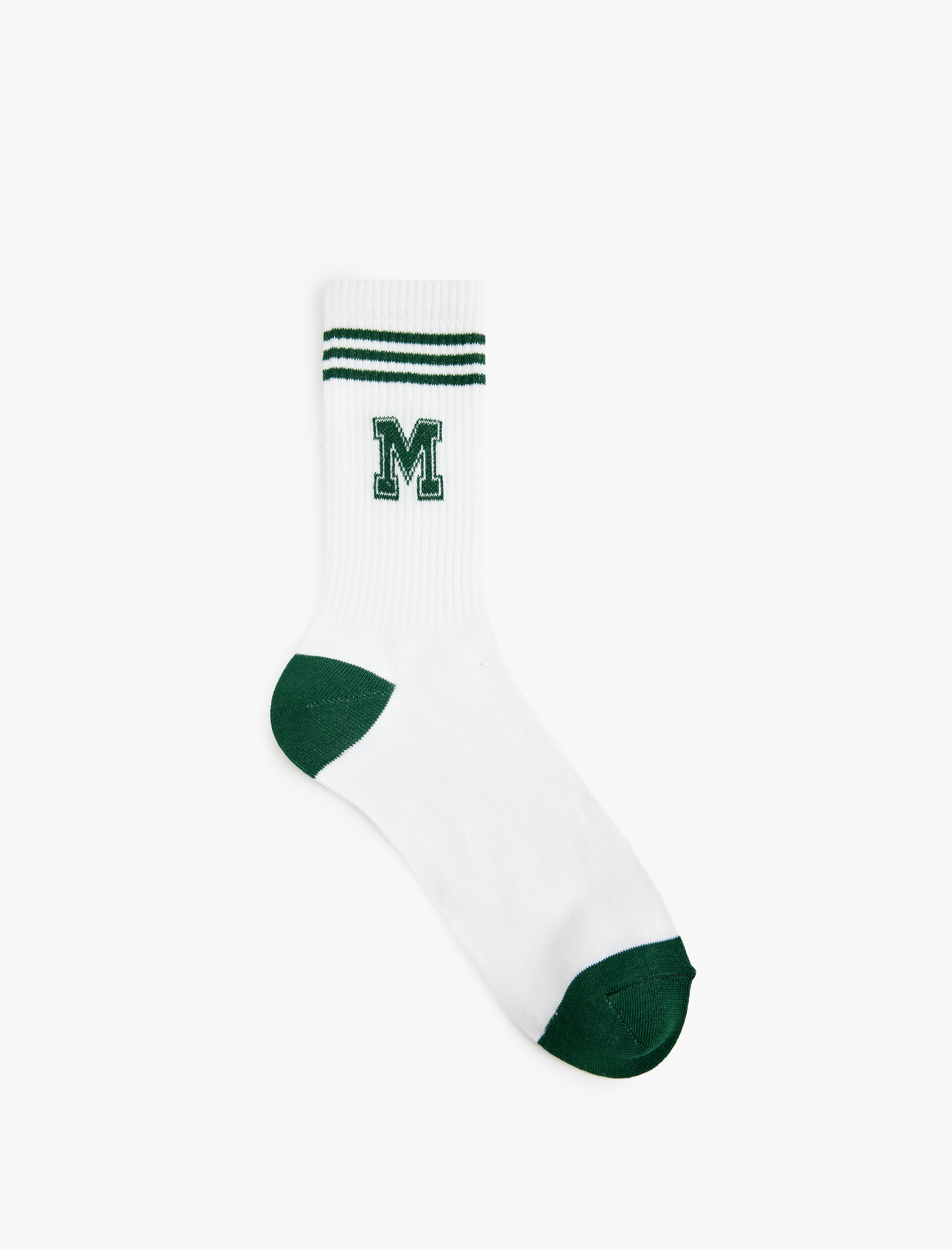  Erkek Harf Baskılı Soket Tenis Çorabı
