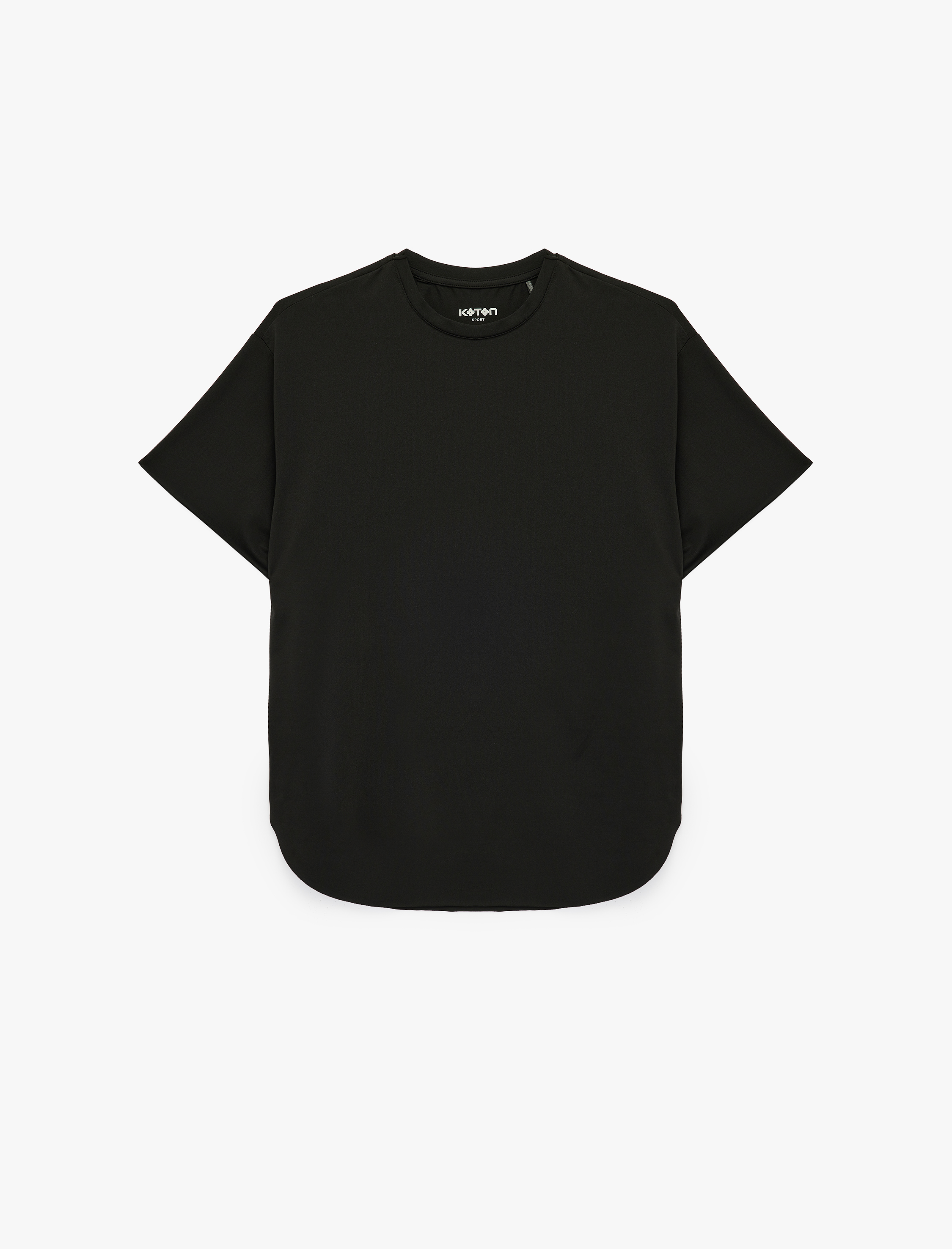   Rahat Kalıp Kısa Kollu Bisiklet Yaka Spor Tişört