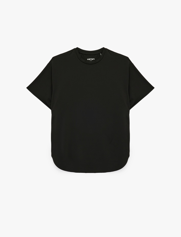  Rahat Kalıp Kısa Kollu Bisiklet Yaka Spor Tişört