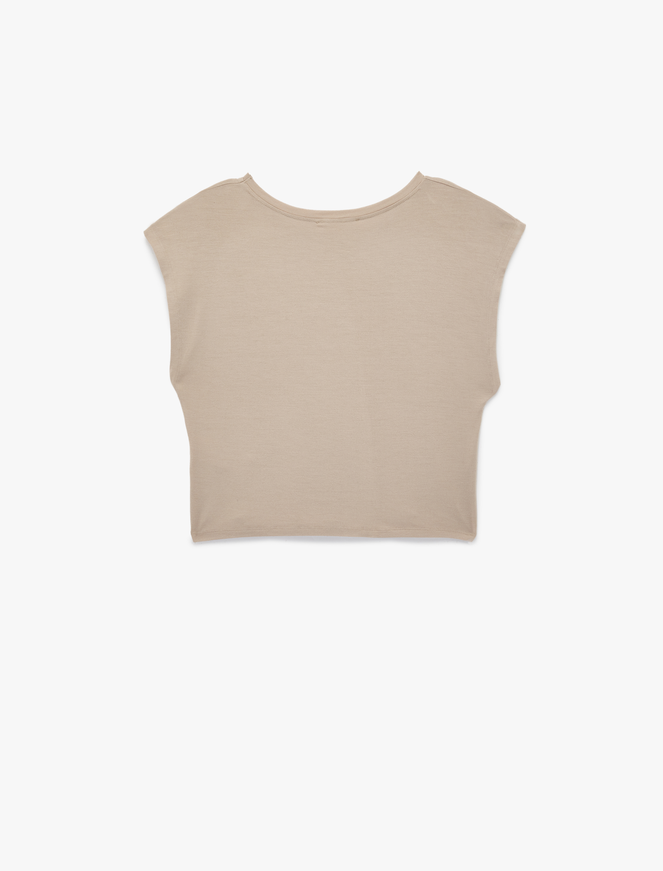   Rahat Kesim Bisiklet Yaka Kısa Kollu Modal Pijama Üstü