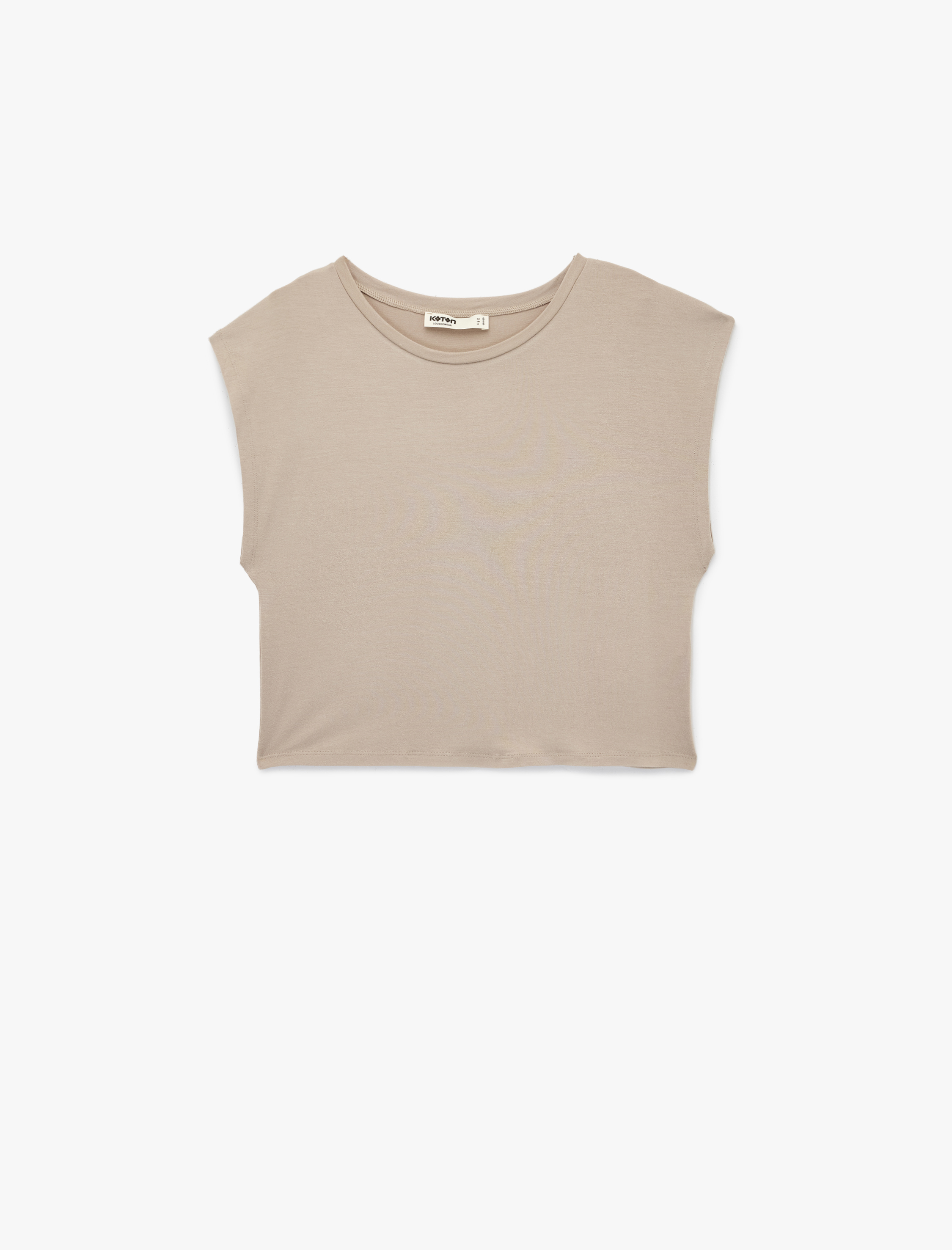   Rahat Kesim Bisiklet Yaka Kısa Kollu Modal Pijama Üstü