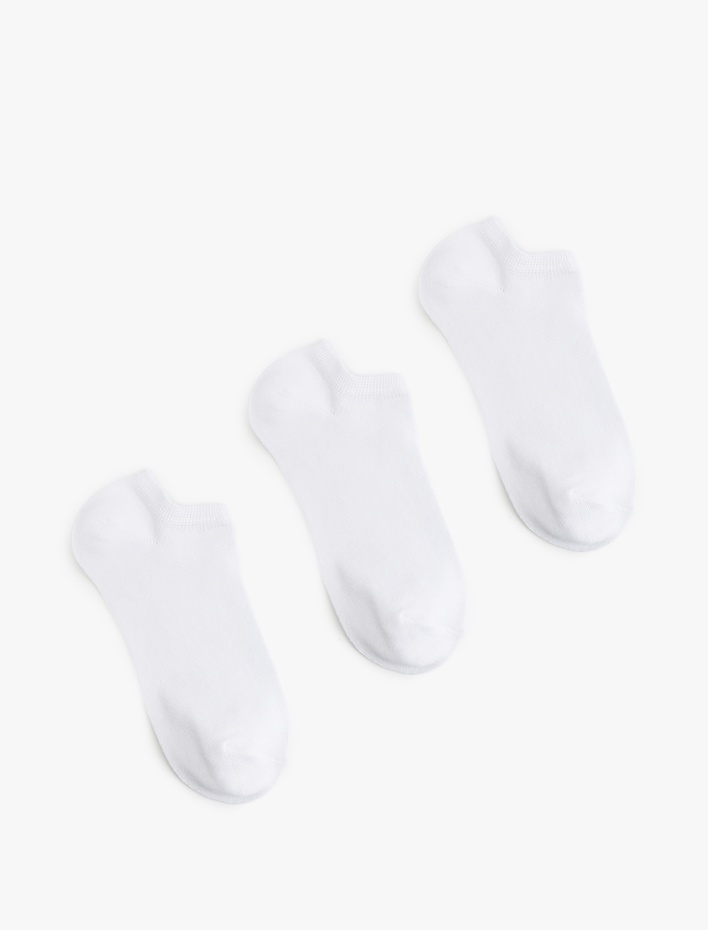 Erkek 3'lü Basic Pamuklu Görünmez Çorap Seti