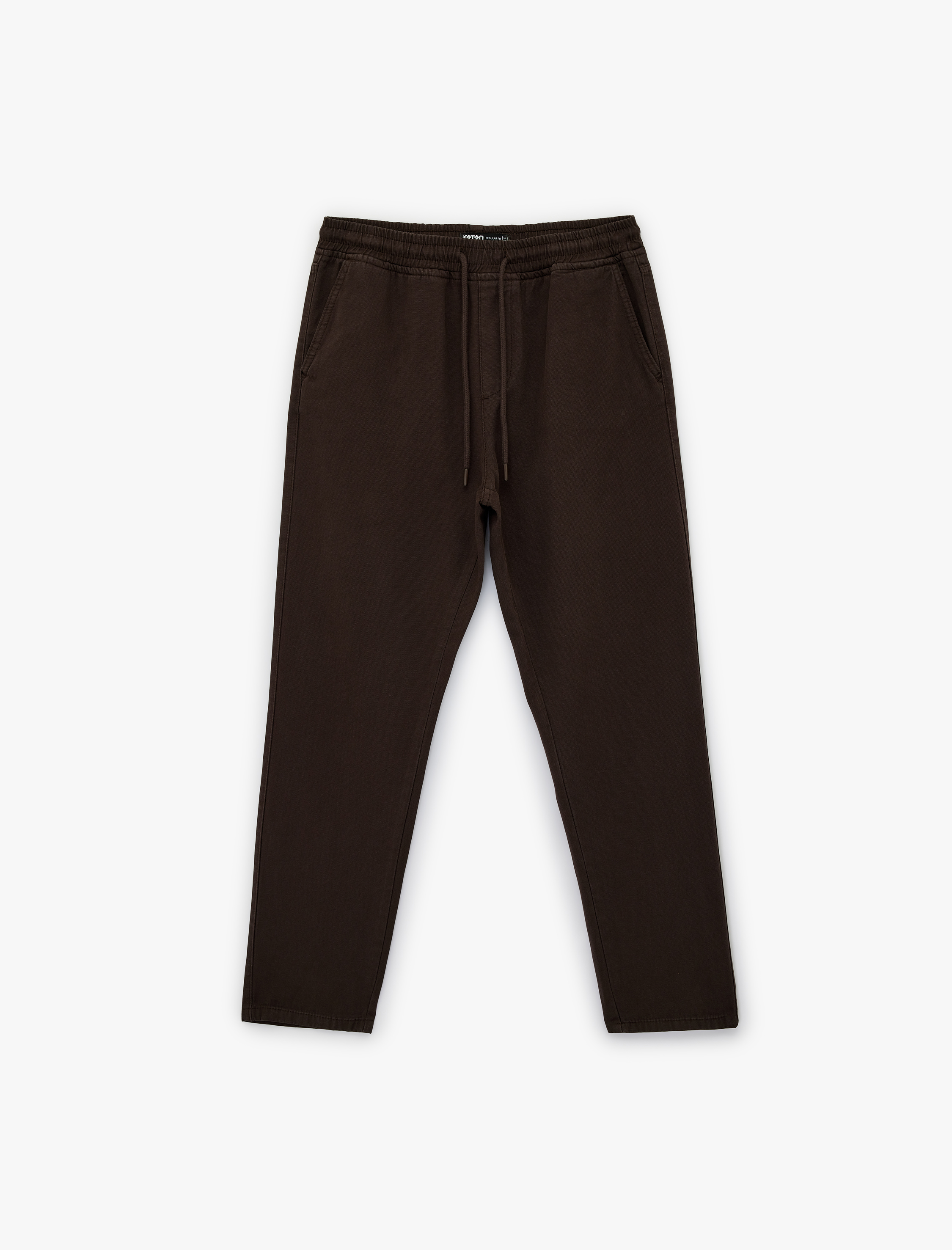   Regular Fit Pamuklu Cepli Gabardin Beli Bağcıklı Pantolon