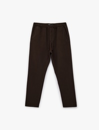 Regular Fit Pamuklu Cepli Gabardin Beli Bağcıklı Pantolon