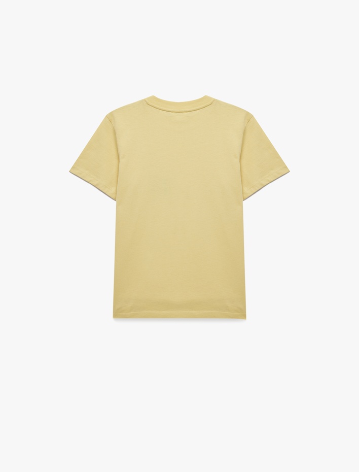 Erkek Çocuk Kısa Kollu Bisiklet Yaka Pamuklu Baskılı Tişört